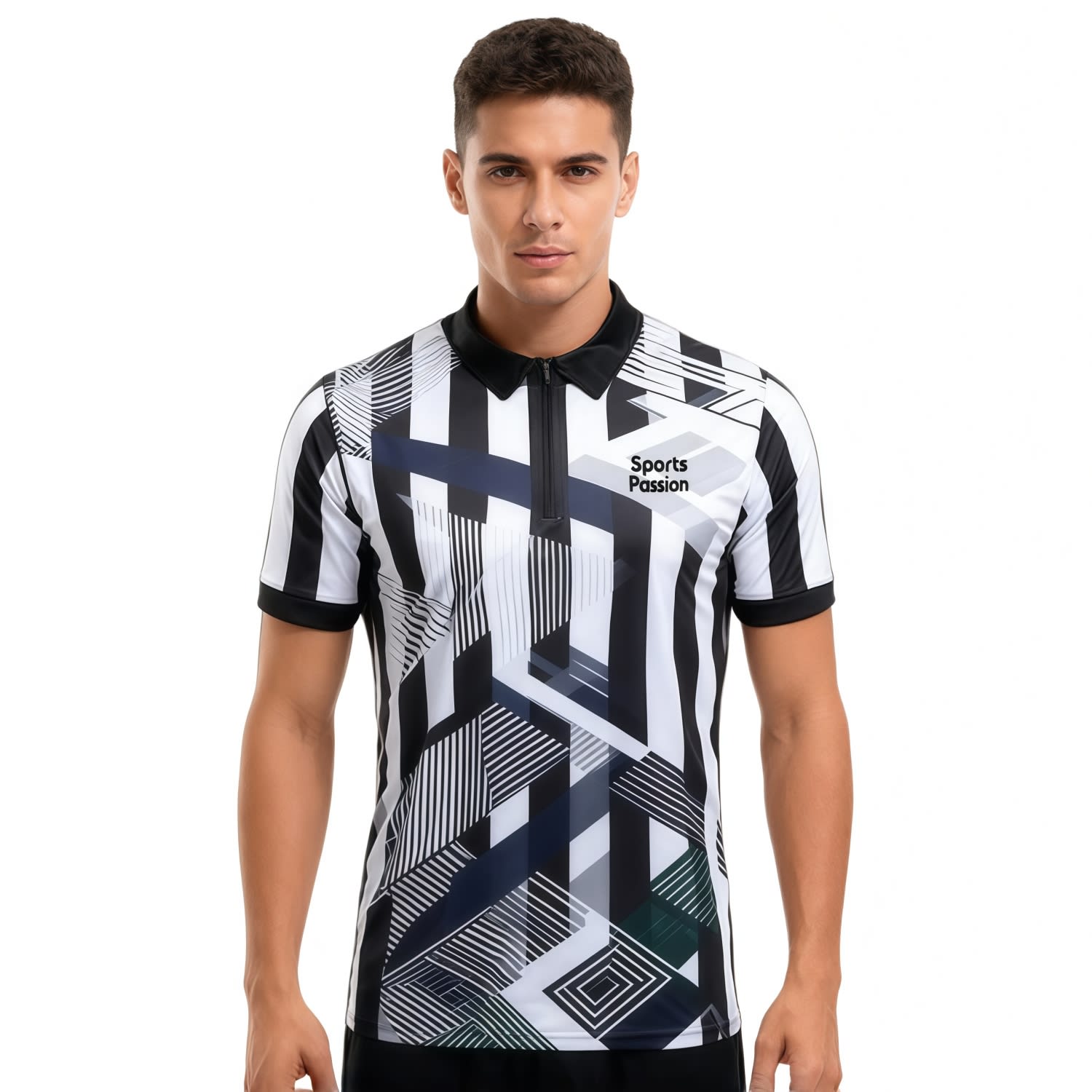1/4 Zip Sublimated Short-Sleeve Referee Jersey