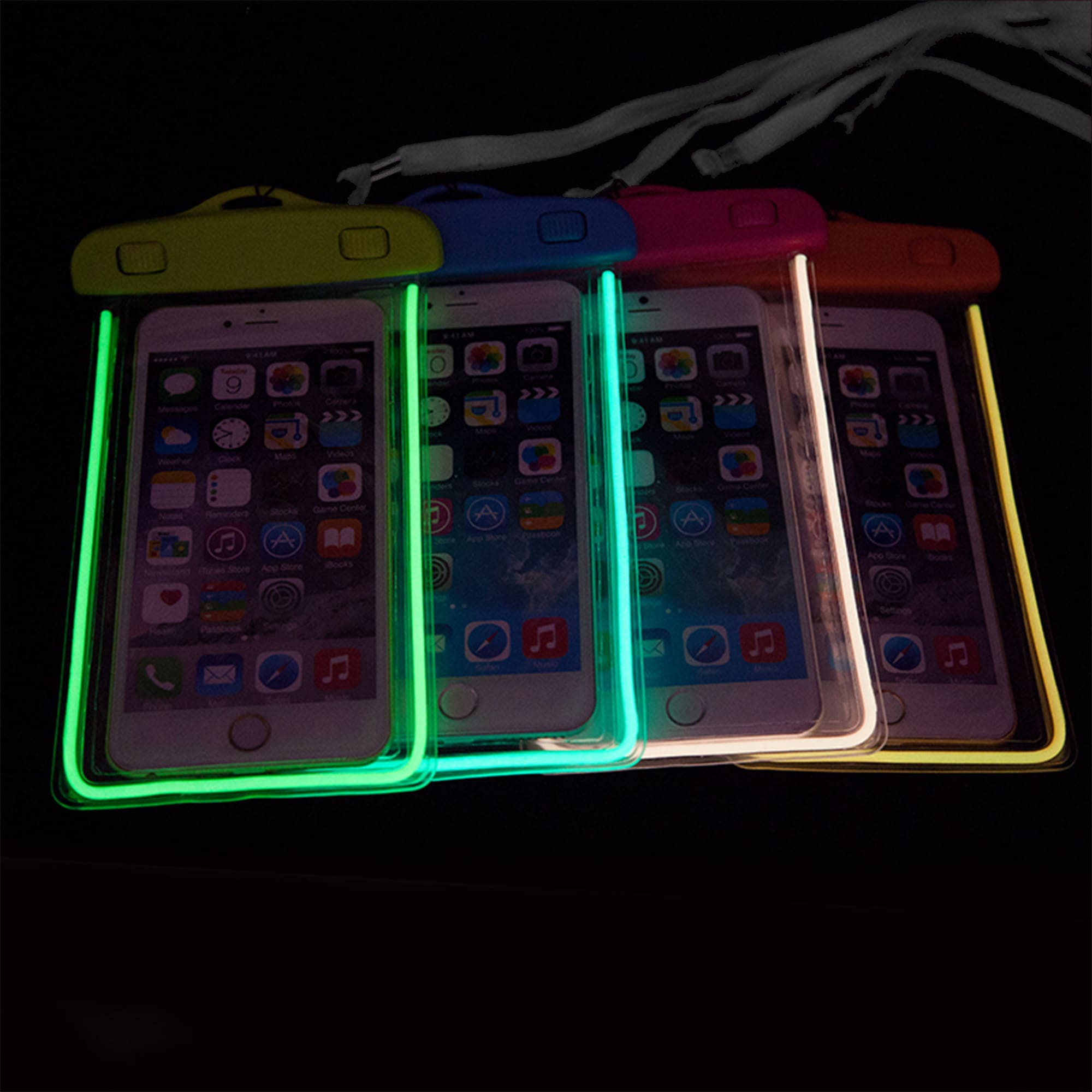 Universal Fluorescent Armband Cover Waterproof Phone Bag