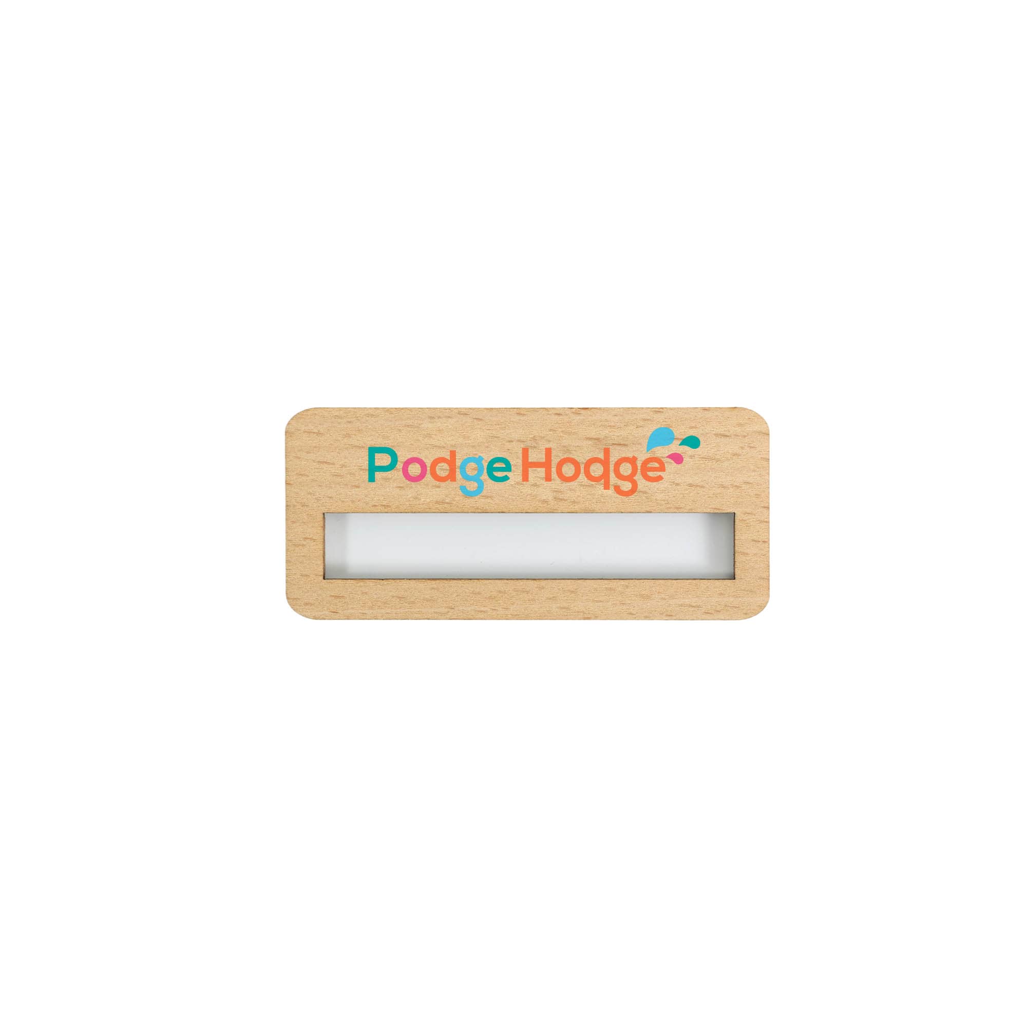 Reusable Wooden Name Badge