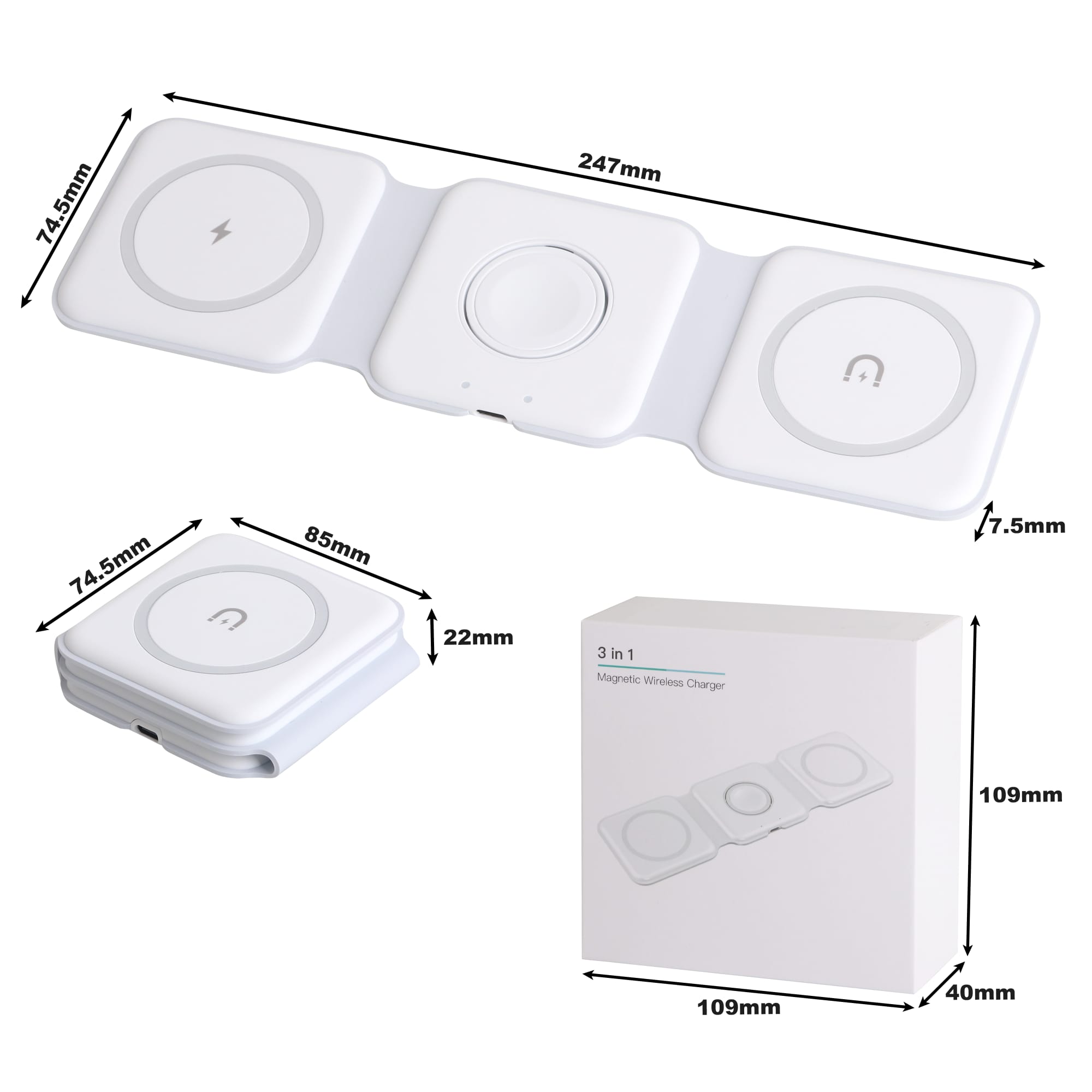 3-In-1 Foldable Magsafe Wireless Charger
