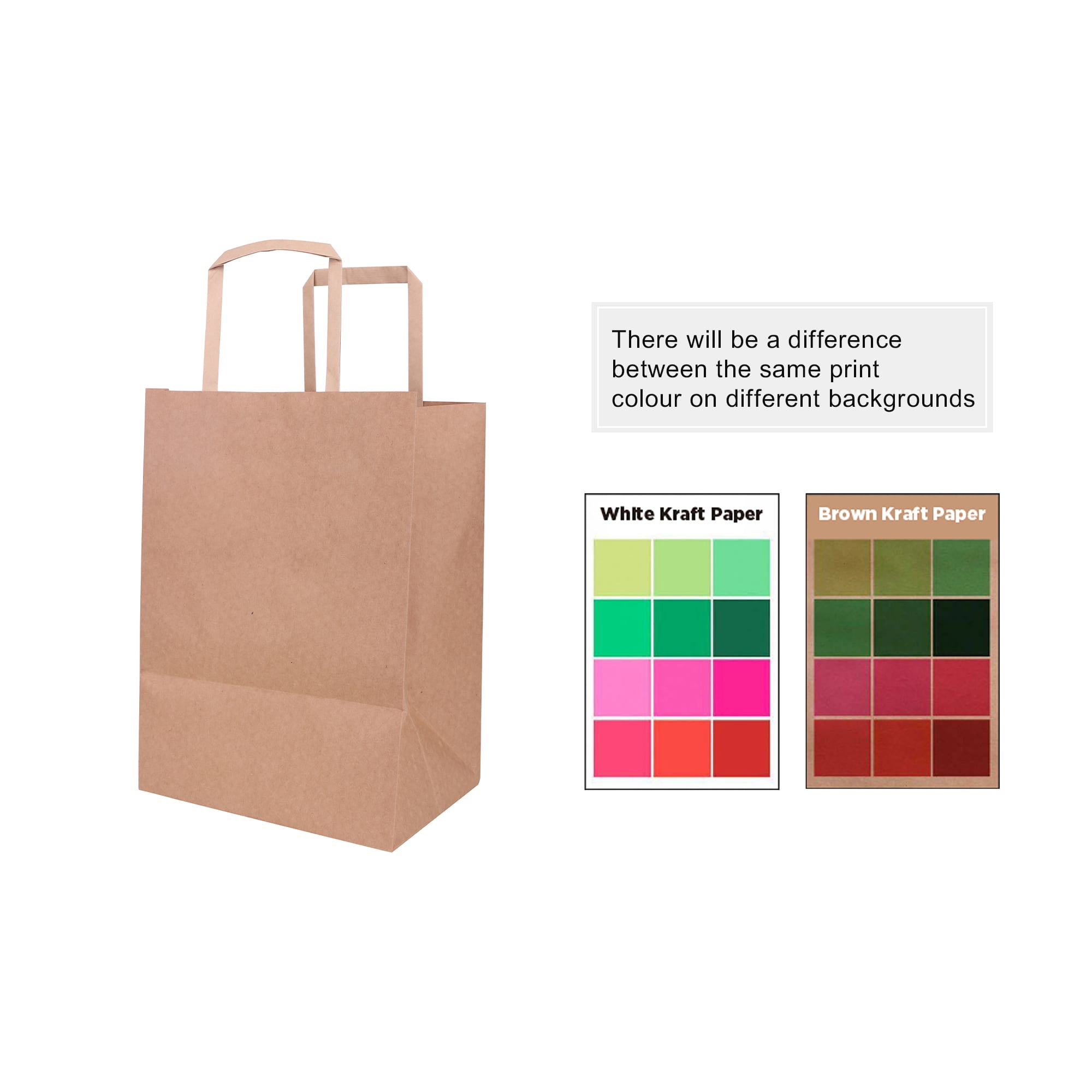 Flat Handle Kraft Paper Bag(175x240x110mm)
