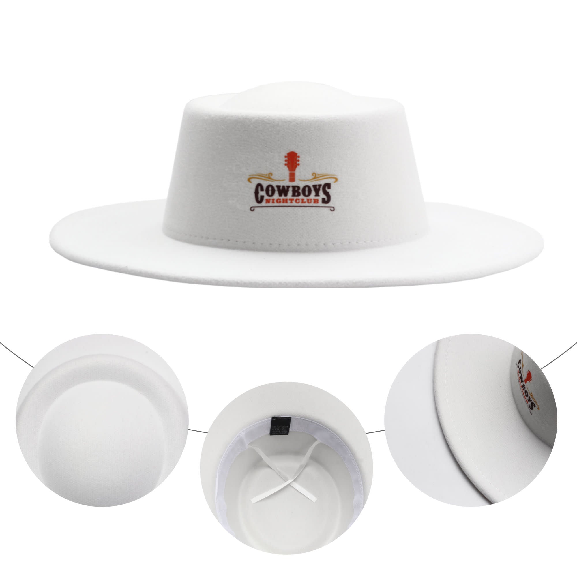 Flat Top Felt Fedora Hat