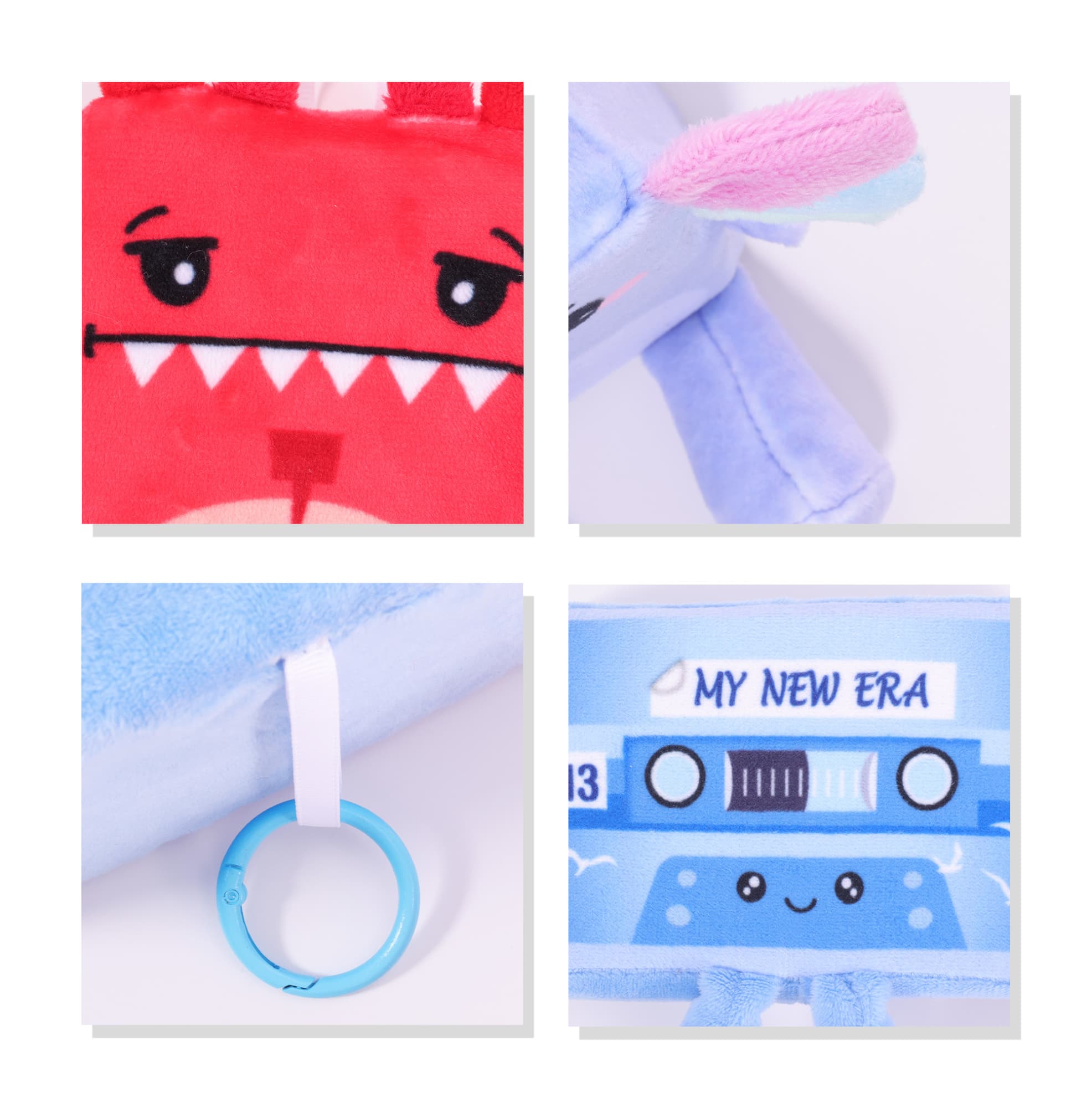 Block Plush Toy with O Ring