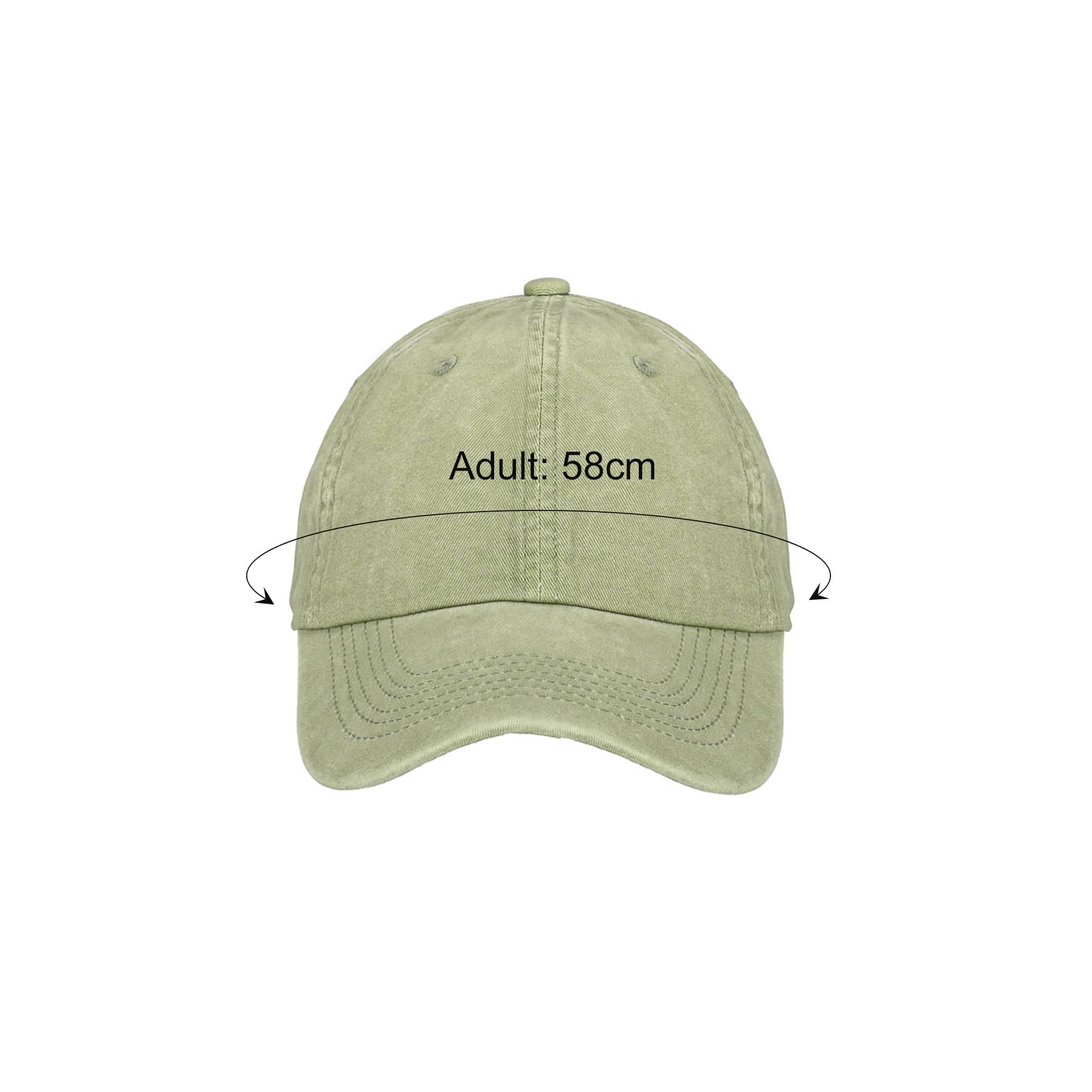 6 Panel Premium Washed Cotton Baseball Cap