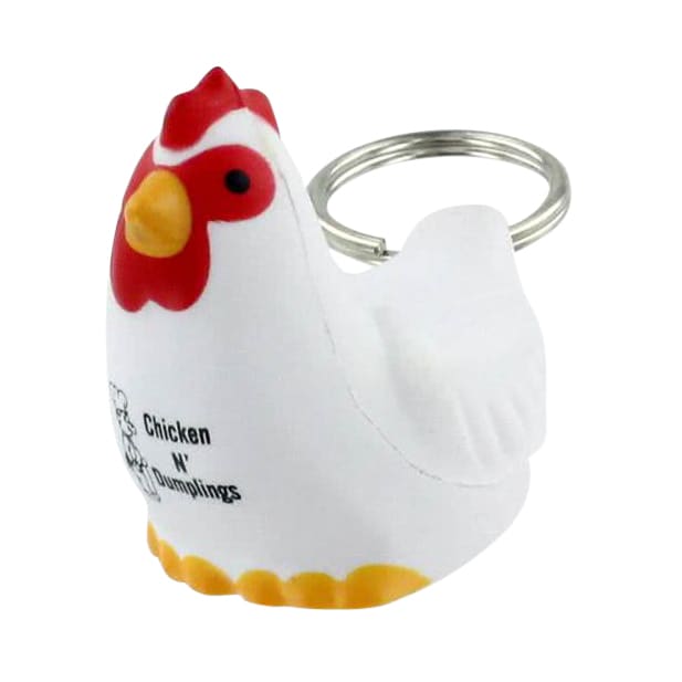 Keyring with Rooster Stress Reliever