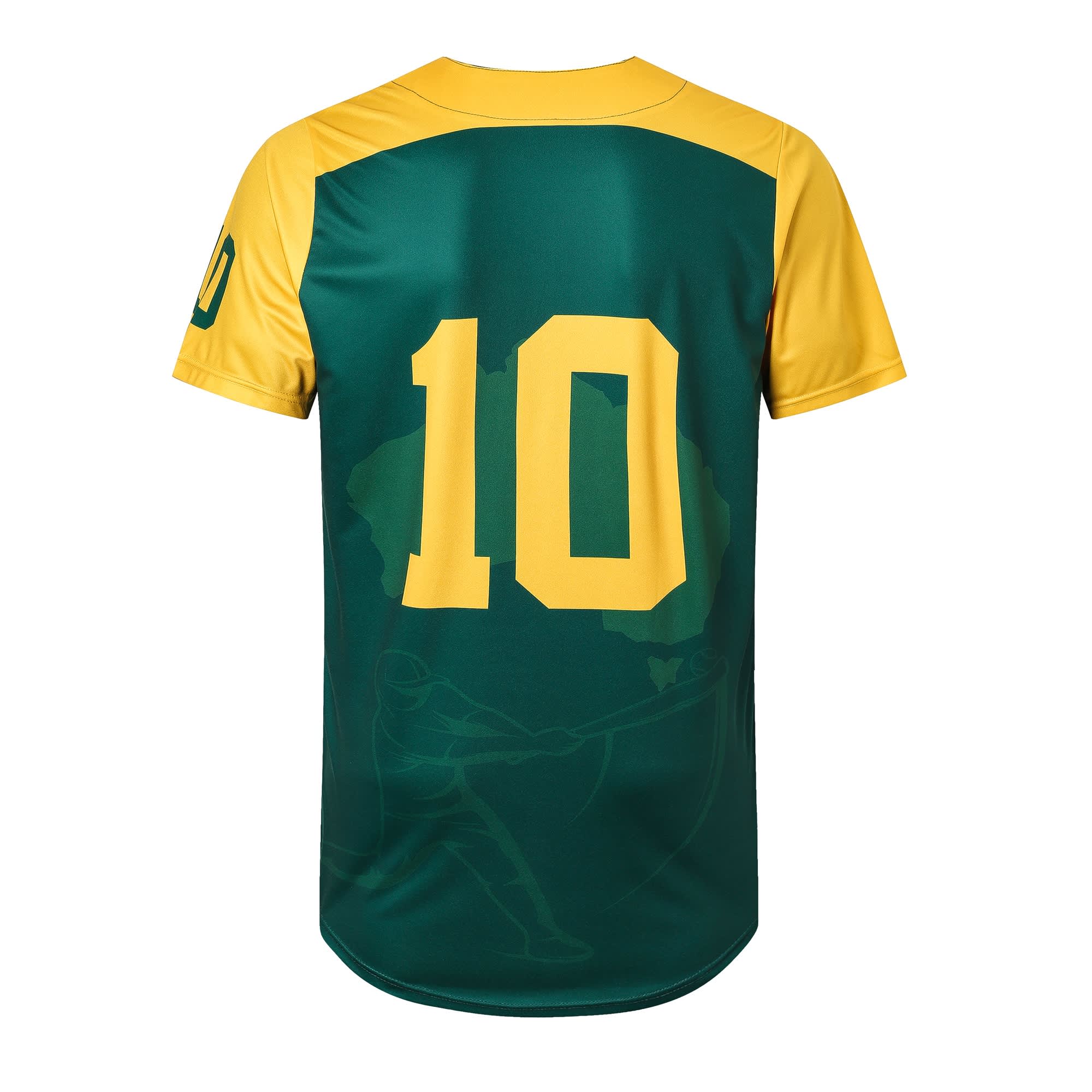 Men's 100% Polyester Sublimated 2-Button Baseball Jersey
