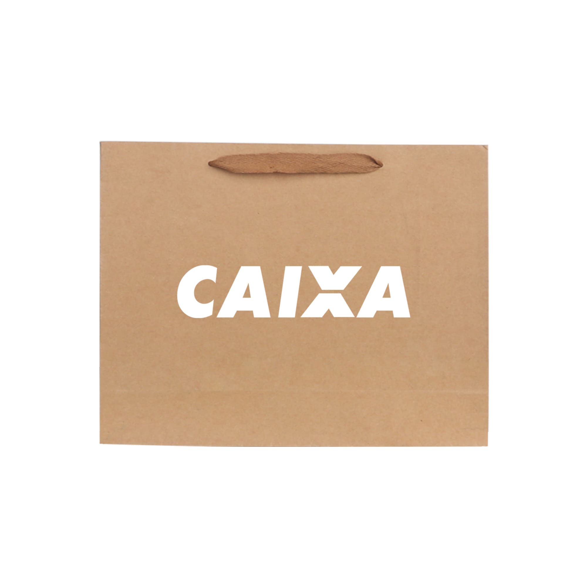 Large Crosswise Paper Bag with Fabric Flat Handle(320 x 250 x 110mm)