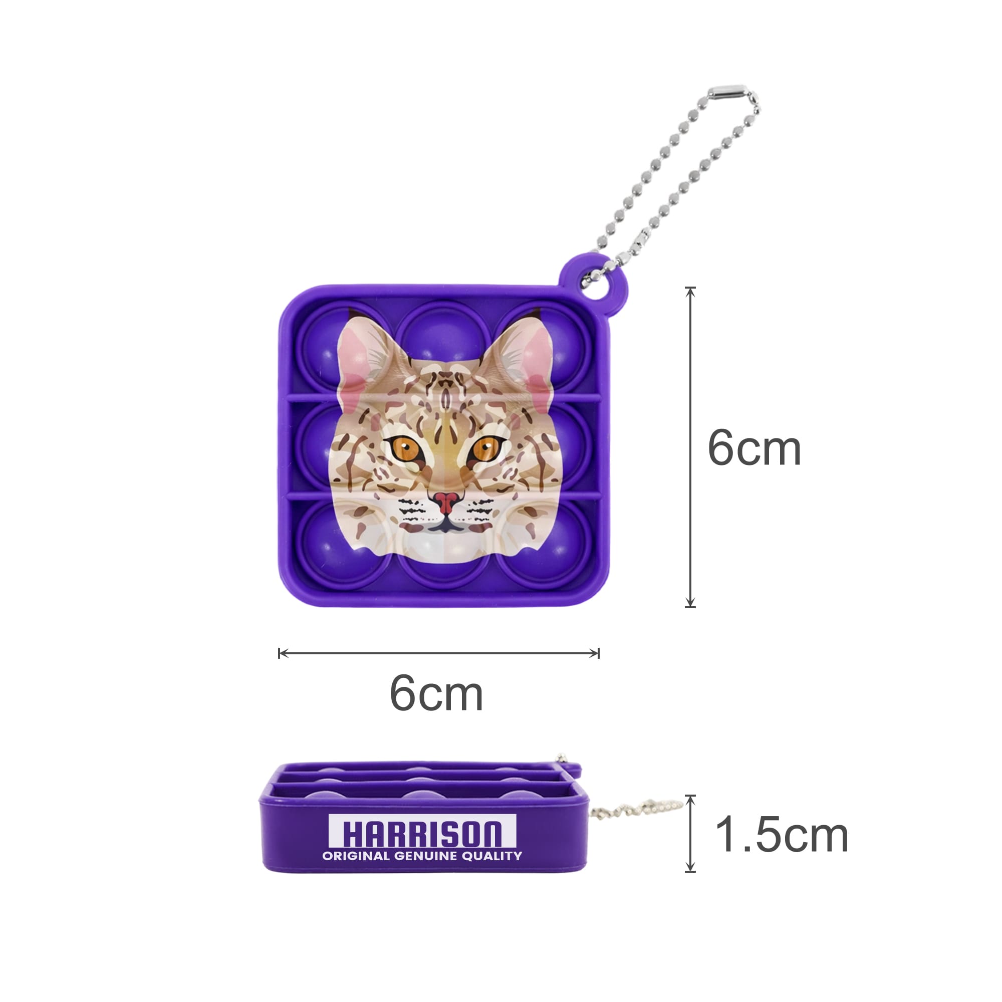 Square Fidget Keychain
