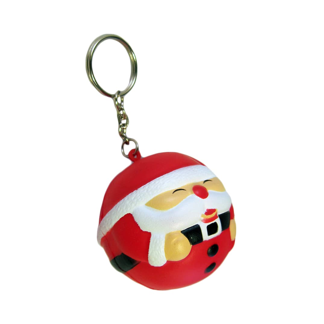 Keyring with Santa Stress Reliever