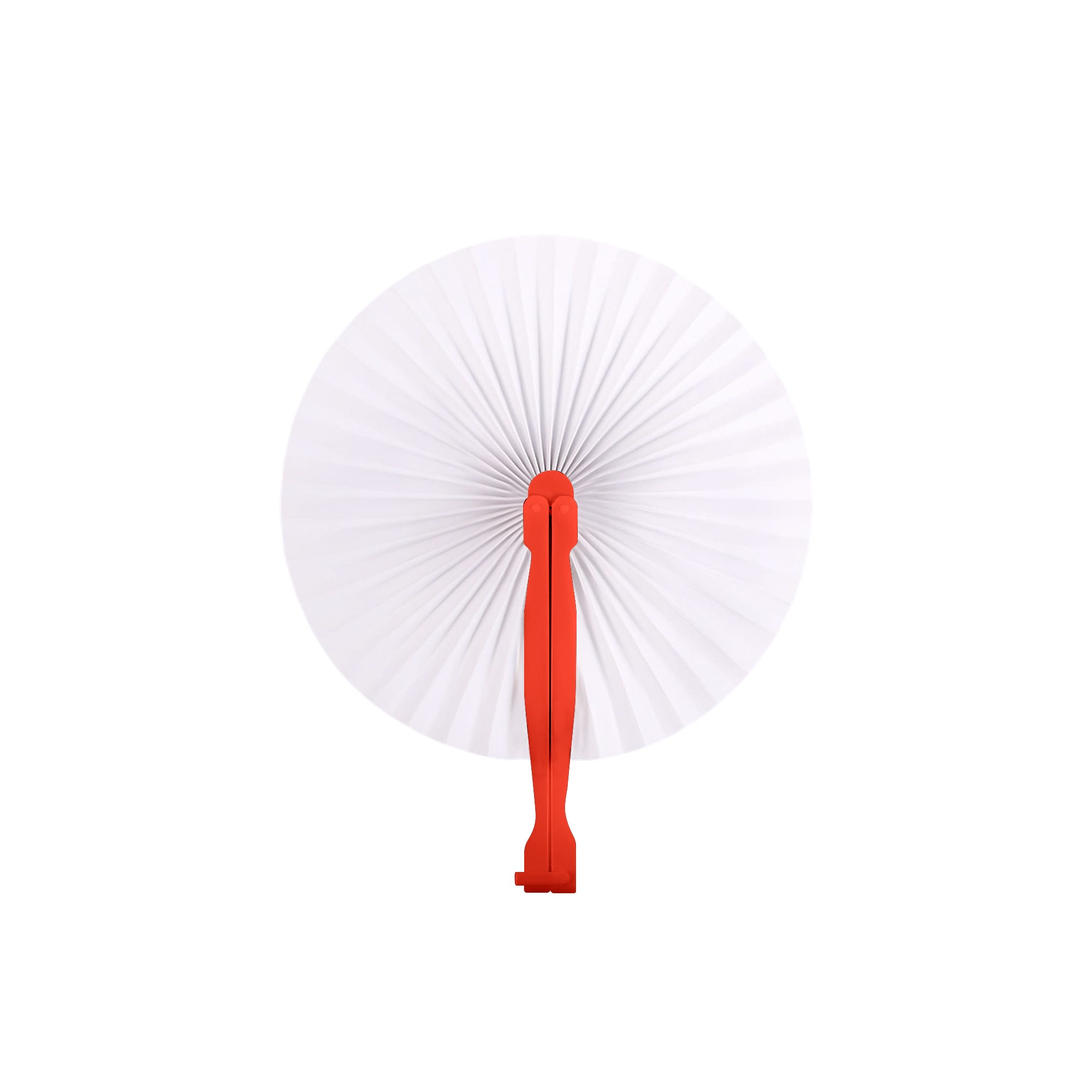 Round Plastic Handle Paper Fan