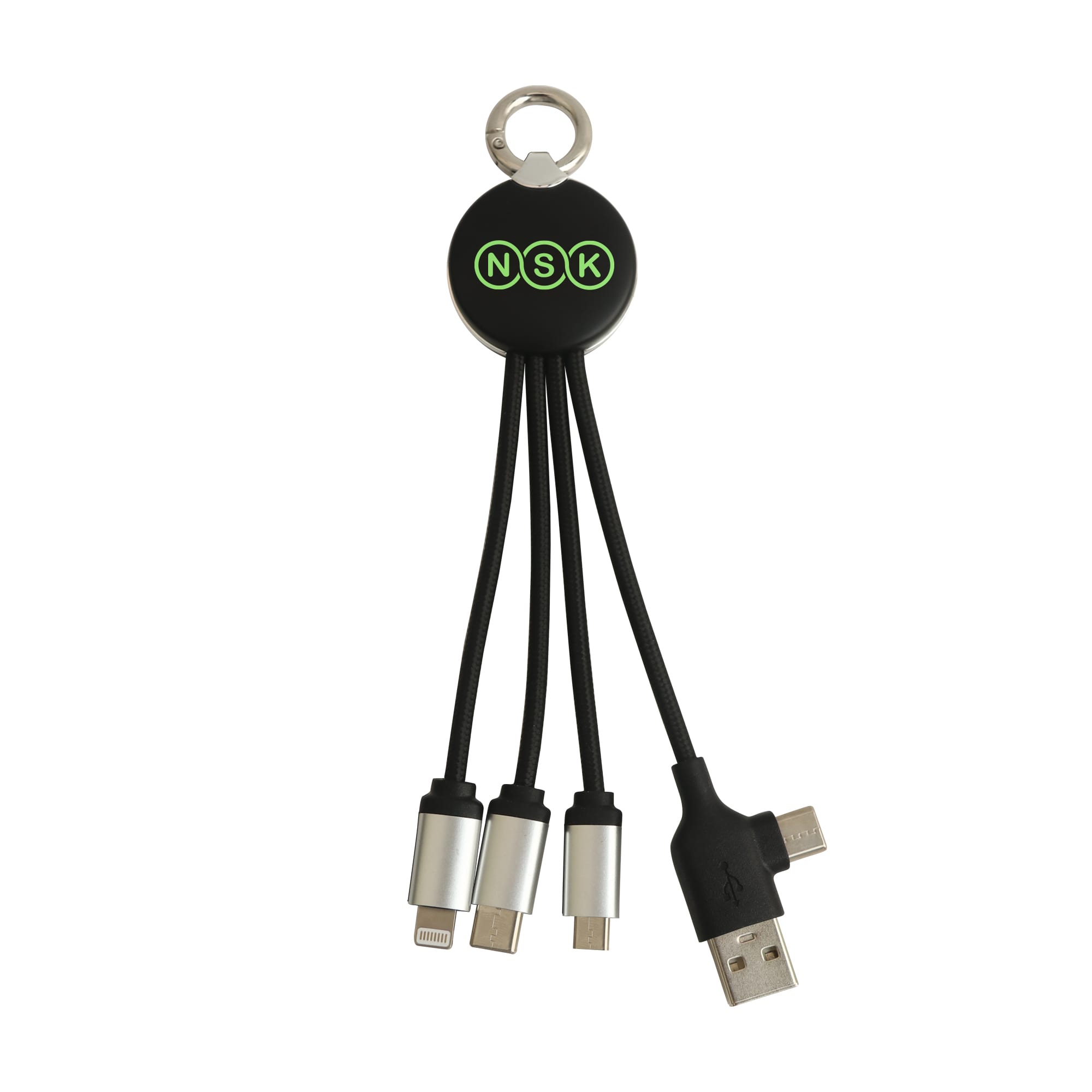 Round Shaped Light Up Multi Charging Cable