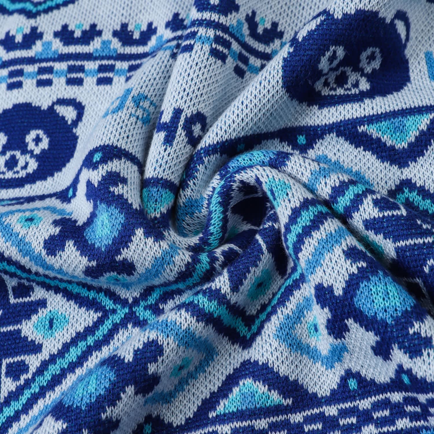 Unisex Acrylic Cotton Jacquard Sweater