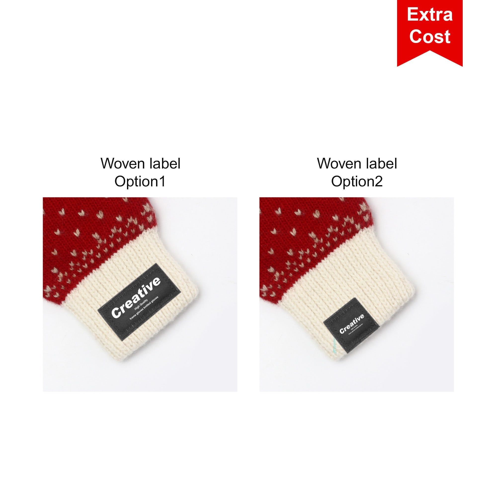 Adults Jacquard Fingerless Gloves with Flip Cover