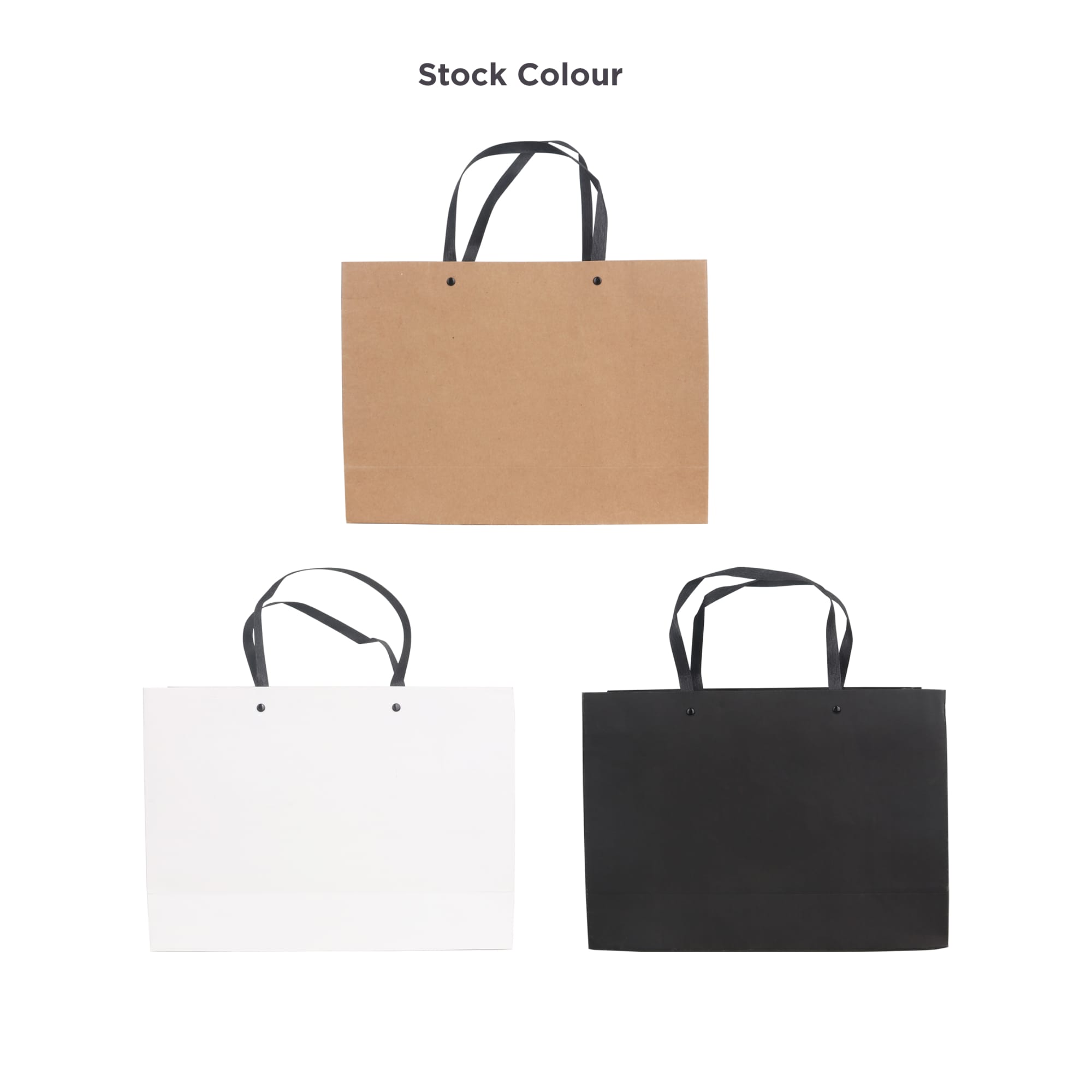 Large Crosswise Paper Bag with Knitted Handle(420 x 300 x 120mm)