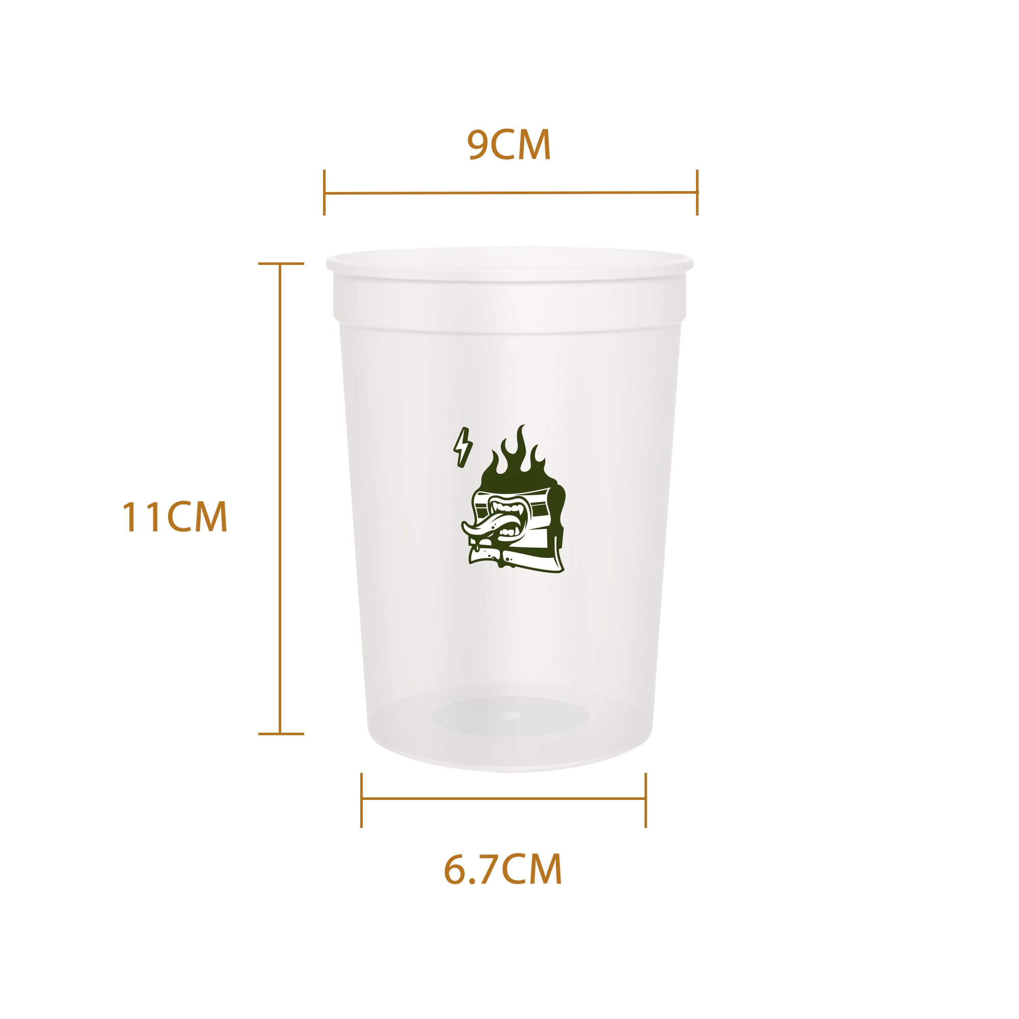 473ml Translucent Plastic Stadium Cup