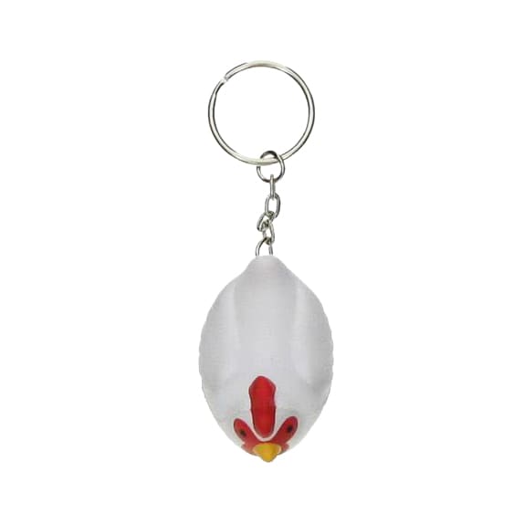 Keyring with Rooster Stress Reliever