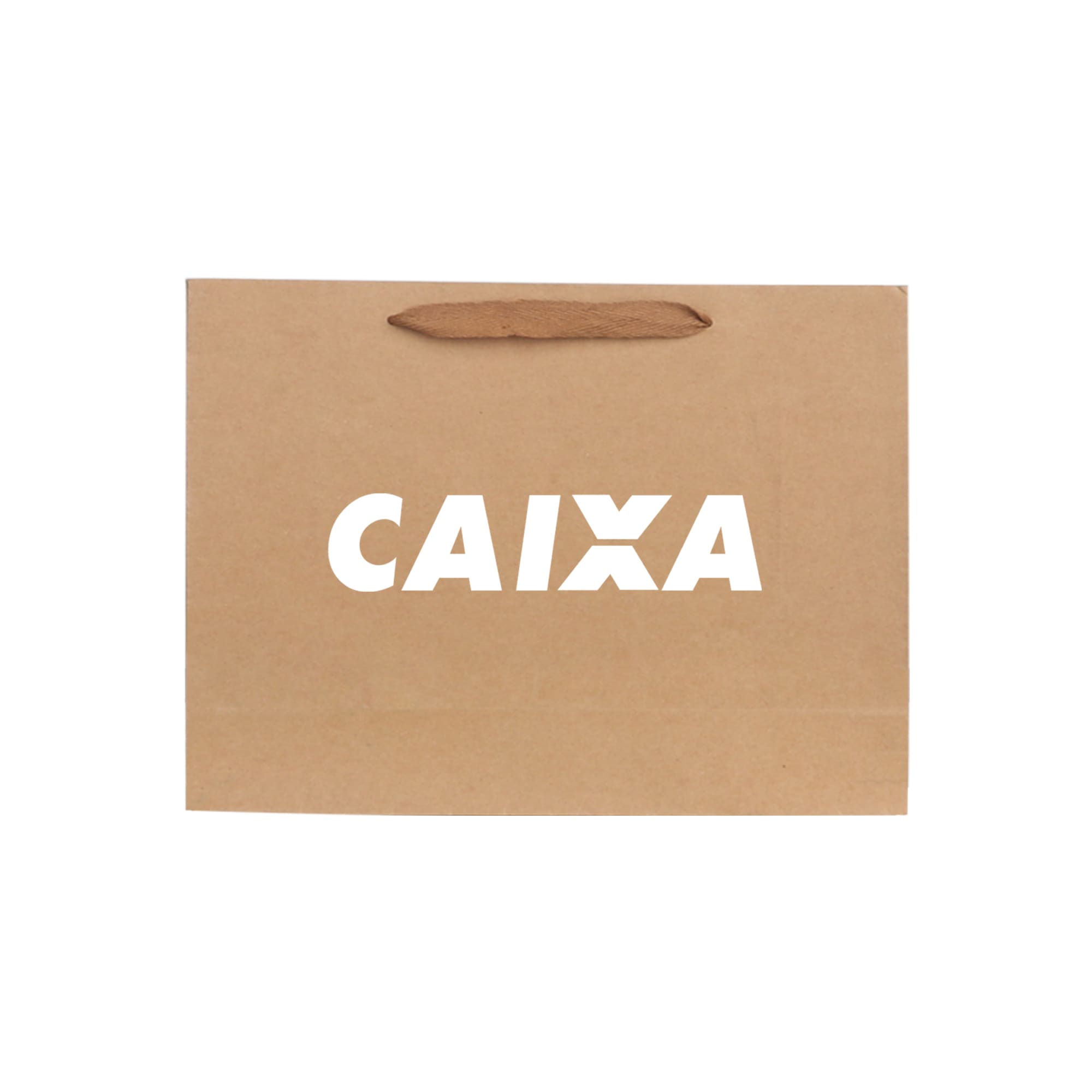 Medium Crosswise Paper Bag with Fabric Flat Handle(270 x 200 x 80mm)