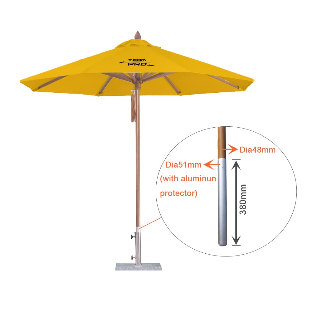 2x2m Wind-resistant Square Stock Colour Outdoor Umbrella