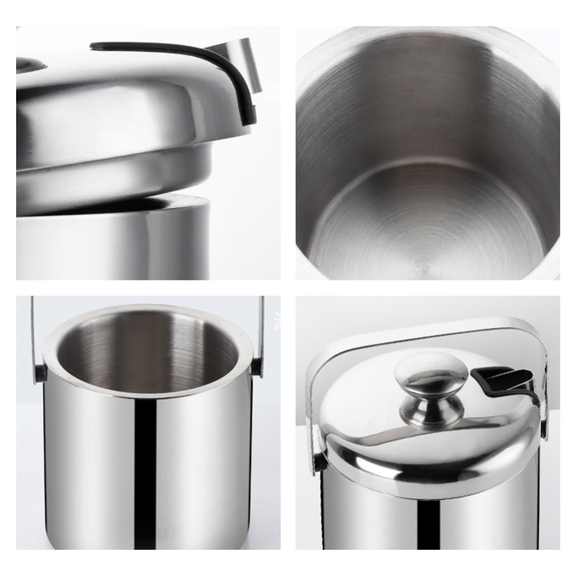 Ice Bucket With Lid And Tongs