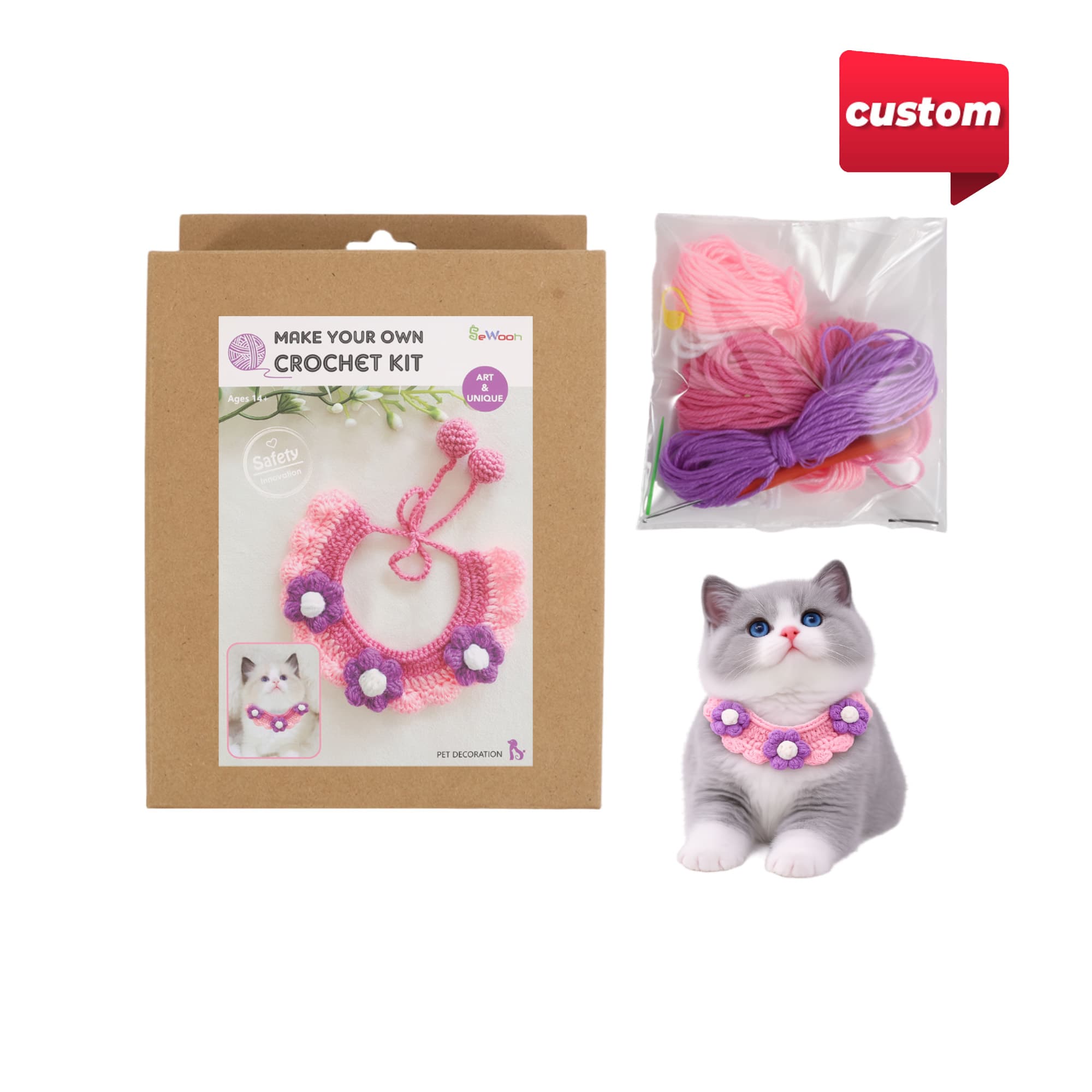 Custom Pet Bib Crochet Kit