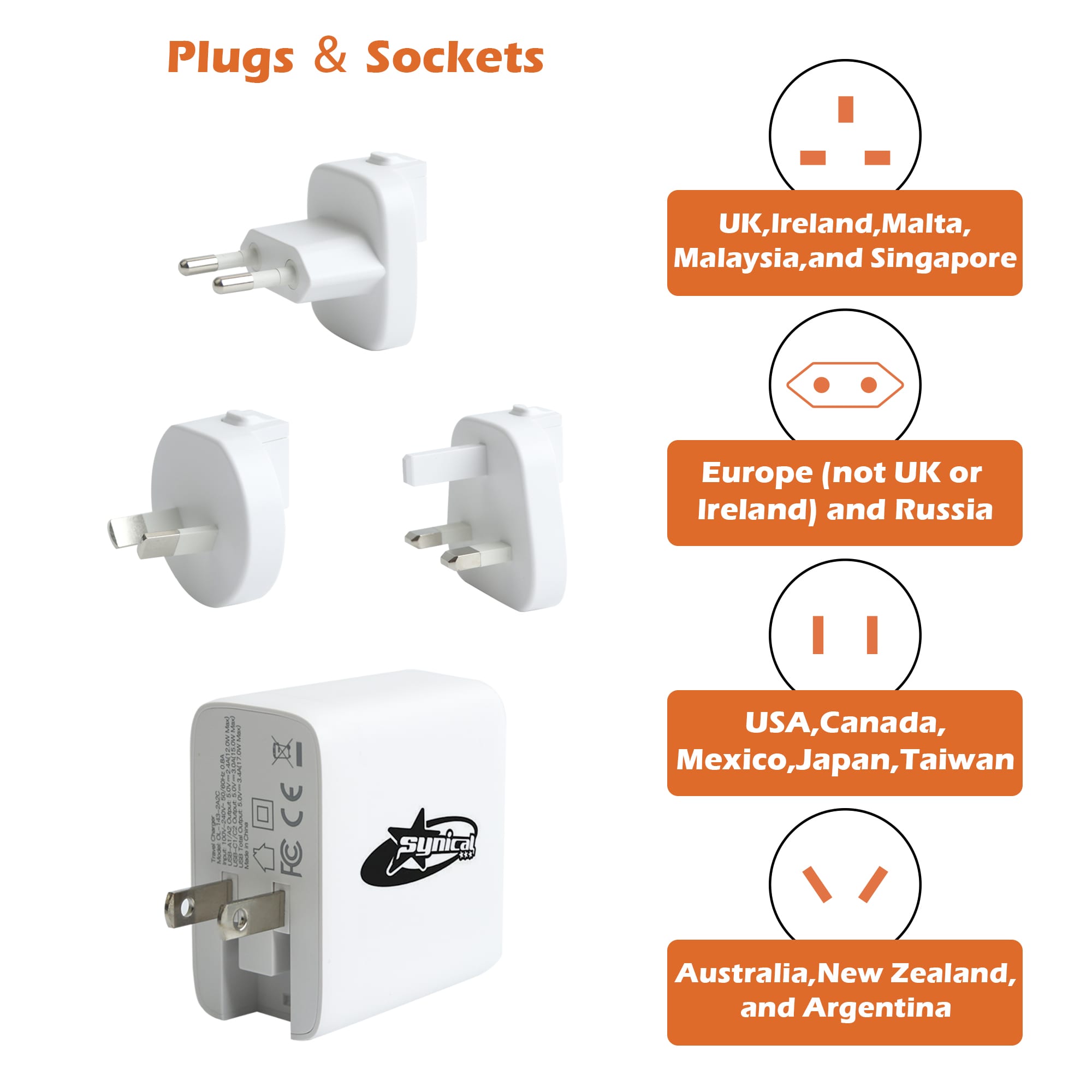 4 Ports Universal Travel Adapter