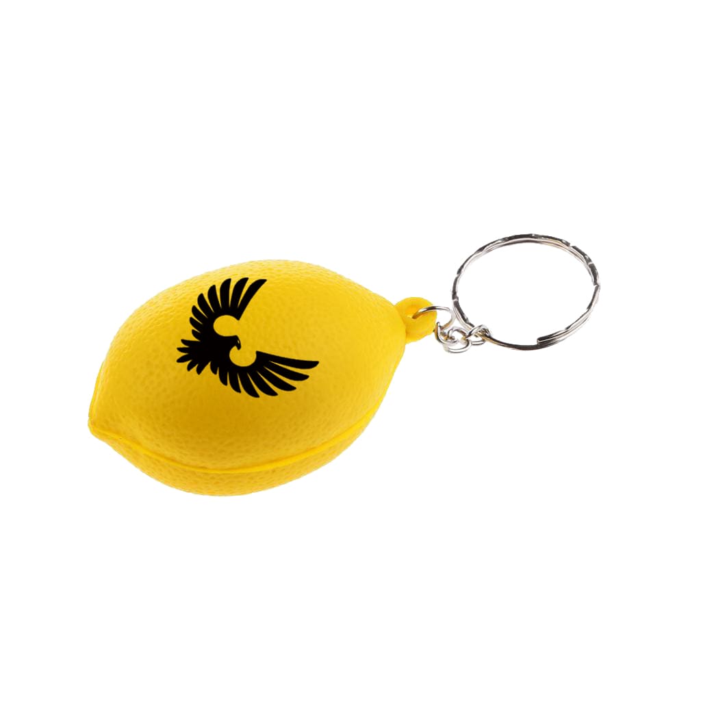 Keyring with Lemon Stress Reliever