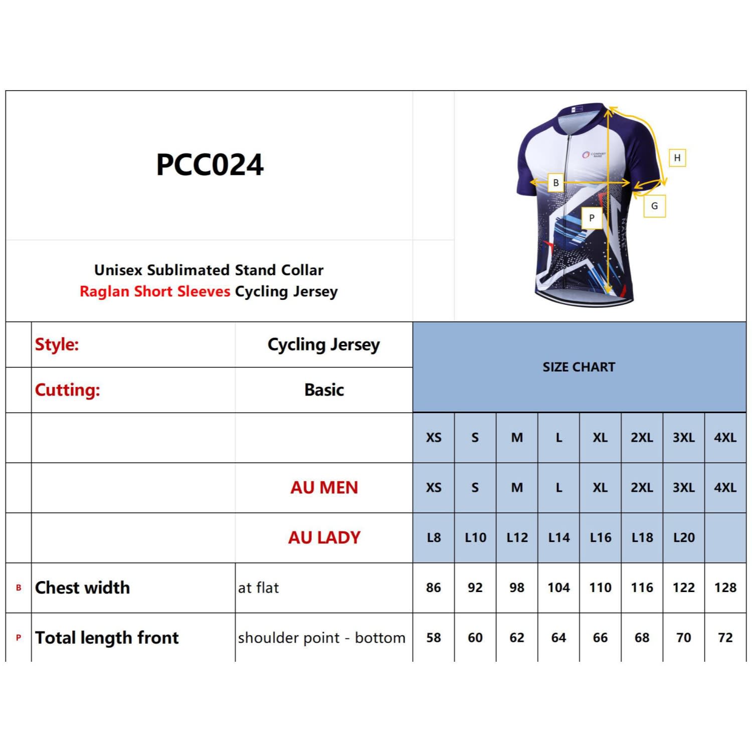 Unisex Sublimated Stand Collar  Raglan Short Sleeves Cycling Jersey
