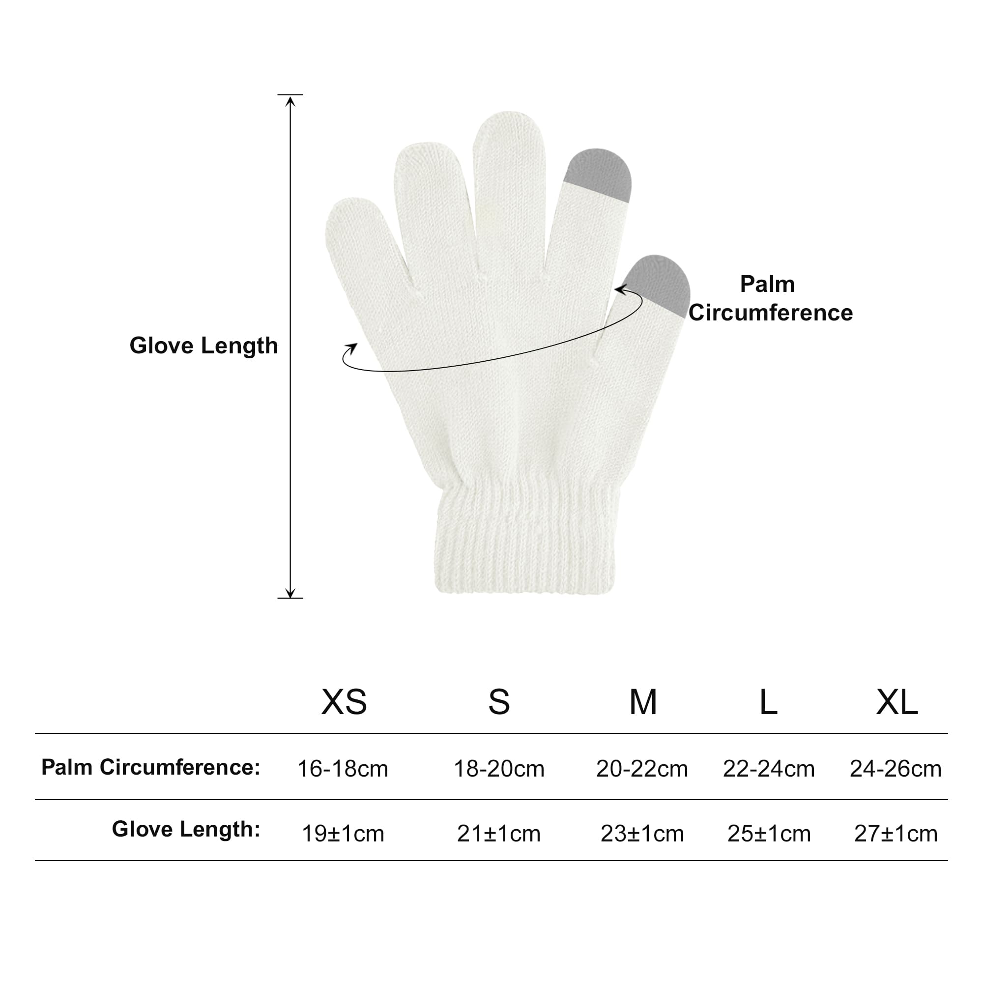 Adults Plain Knitted Gloves with Woven Label