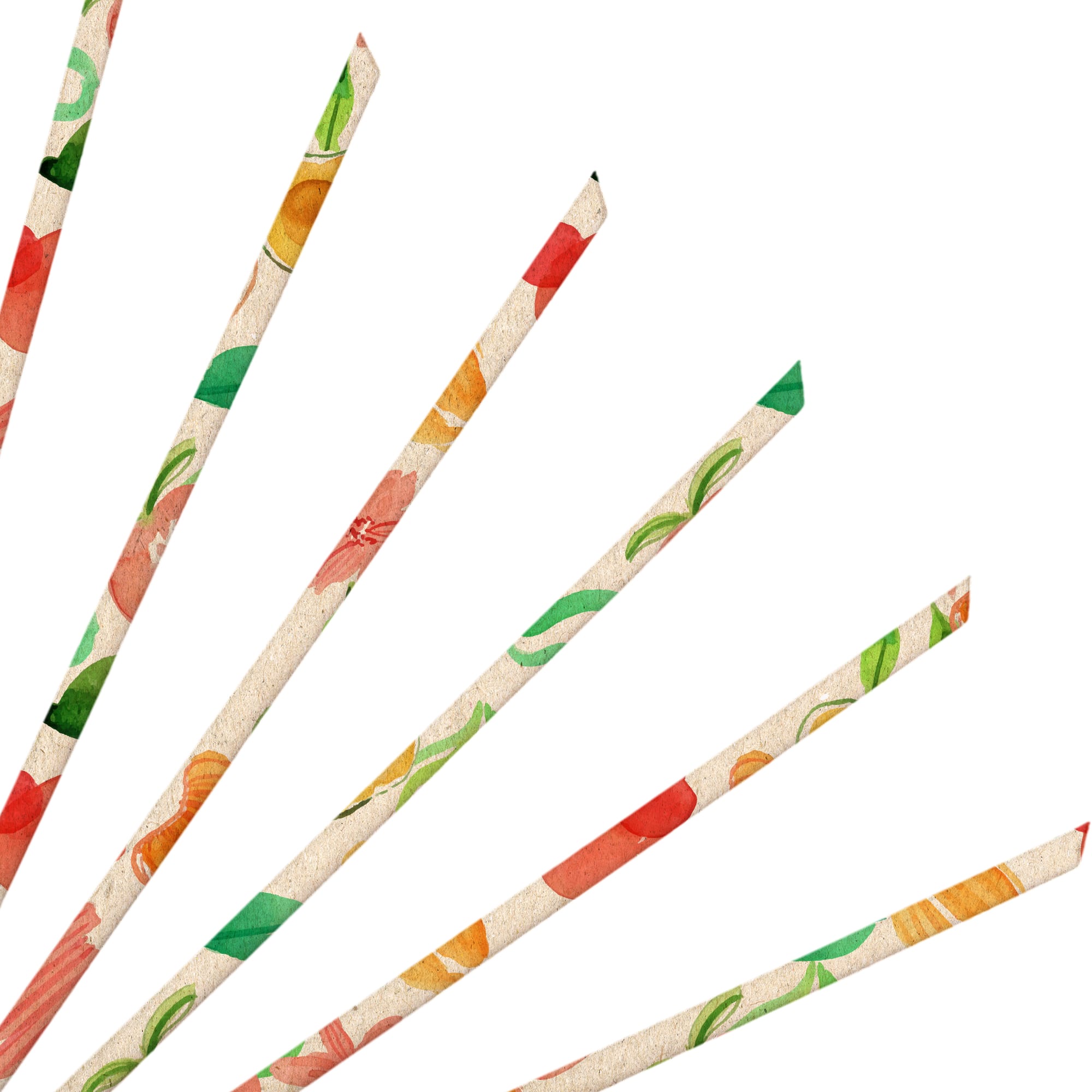 Custom Disposable 4-Ply Straight Angled Paper Straws