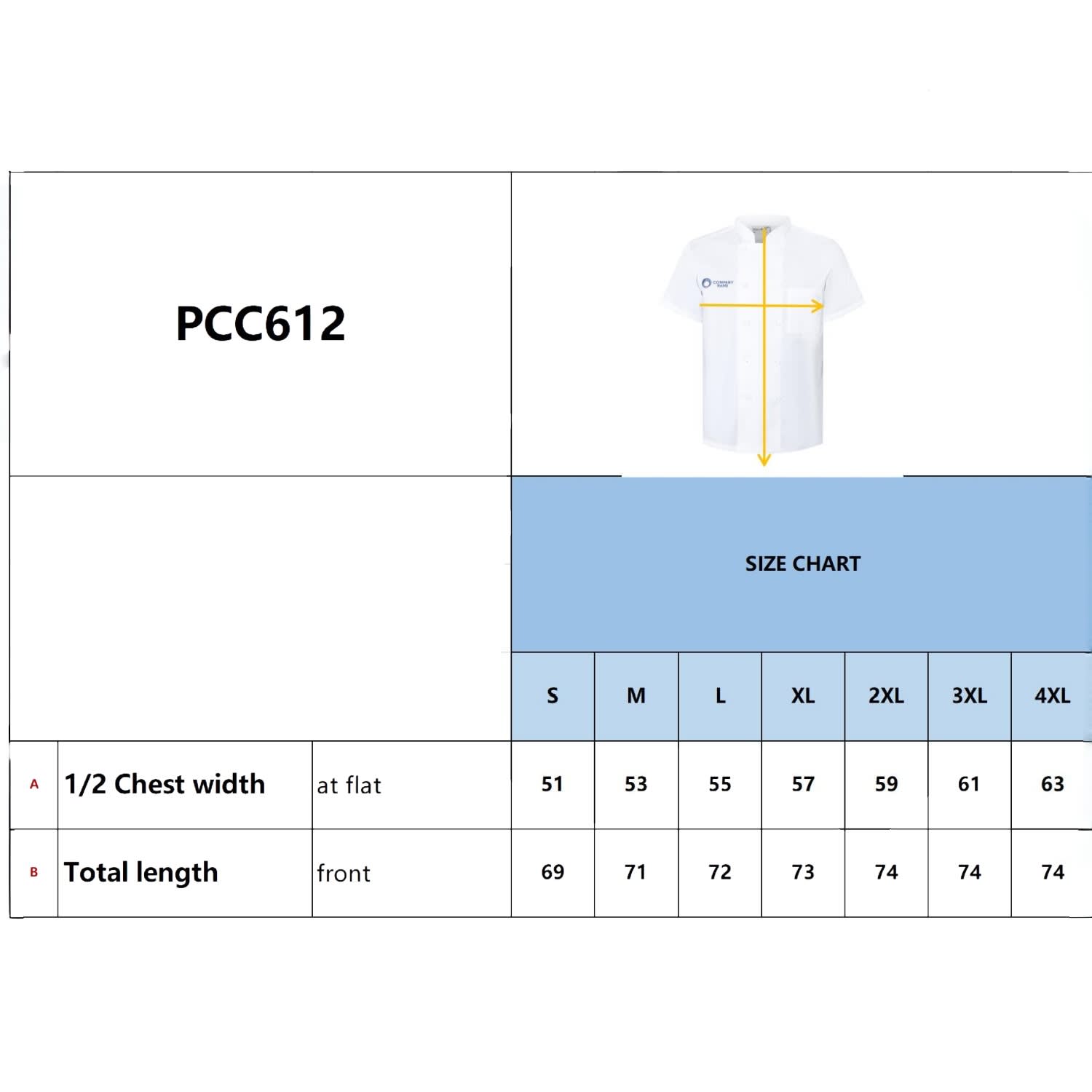 Classic Short Sleeves Double Breasted Chef Jacket