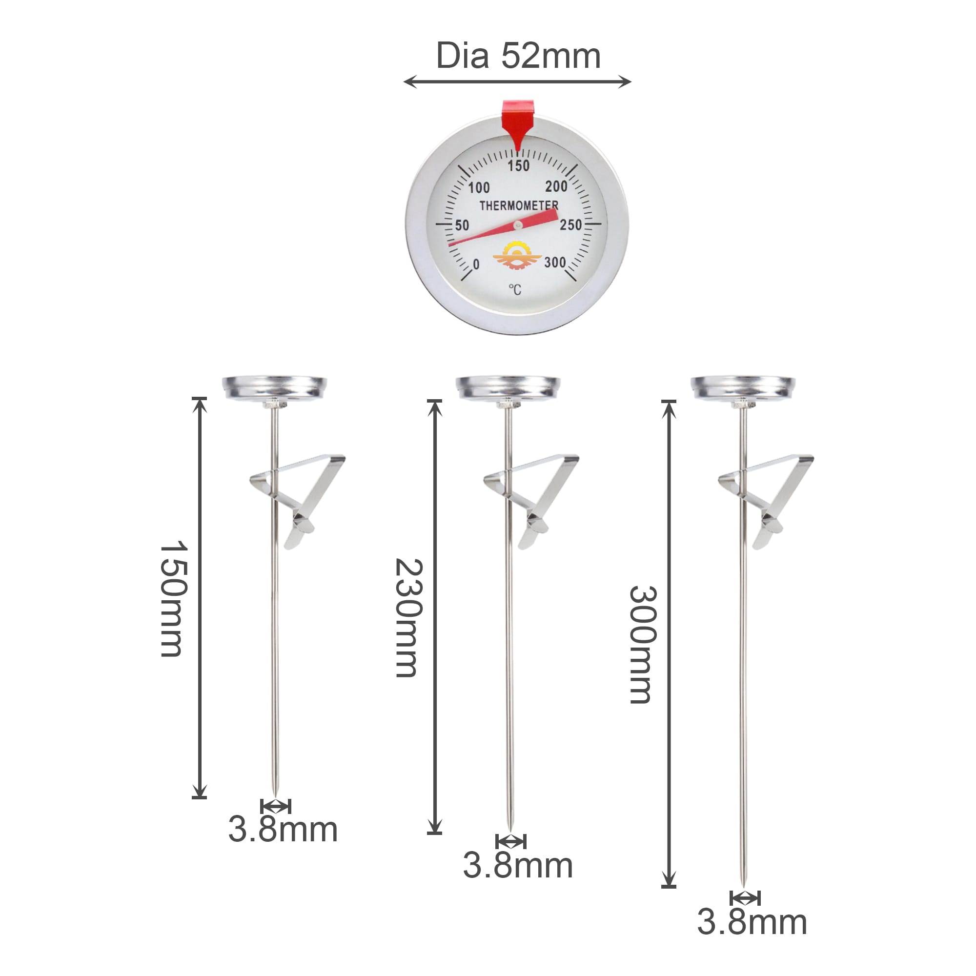 Deep Fry Thermometer With Instant Read