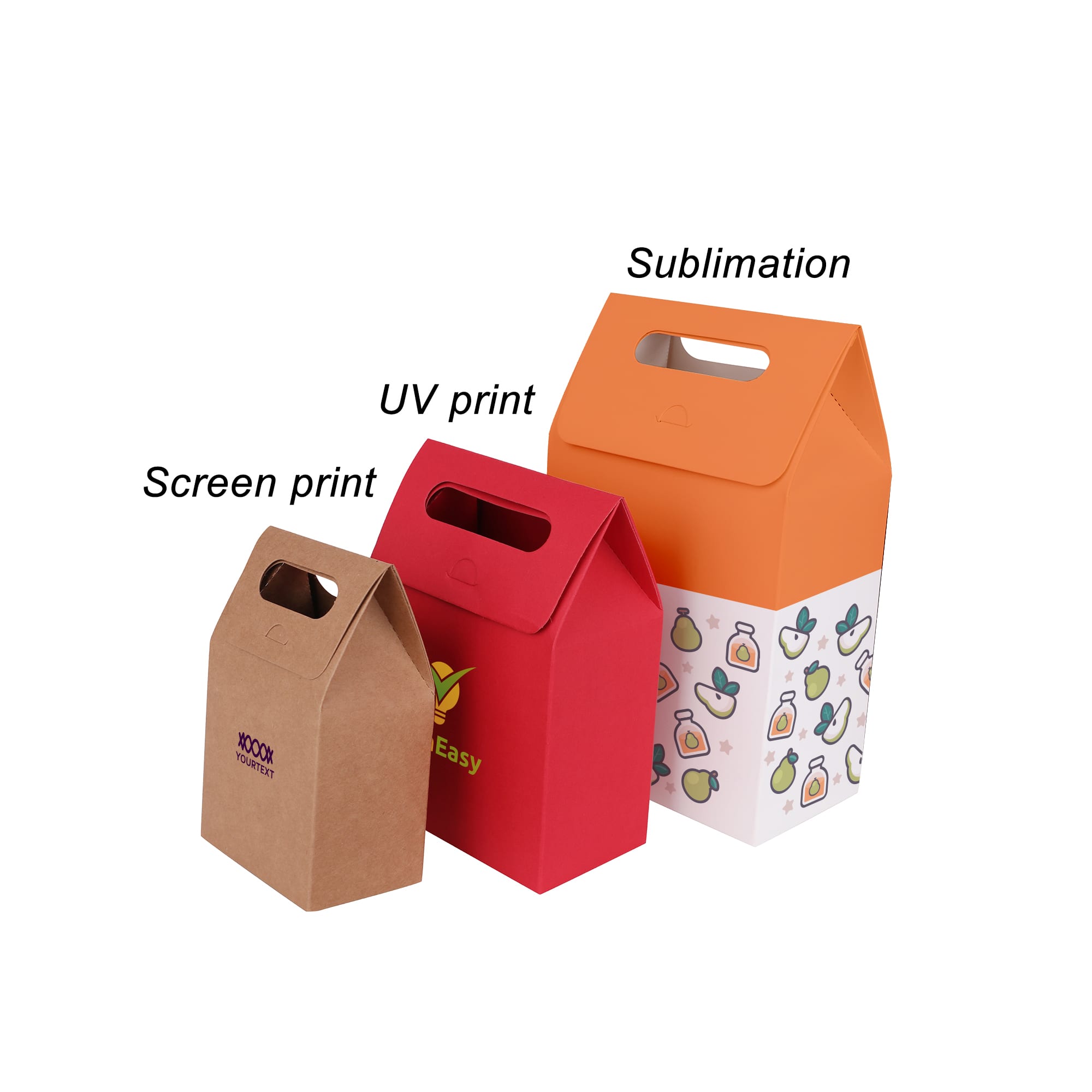 Die cut Handle Bag(100x160x60mm)