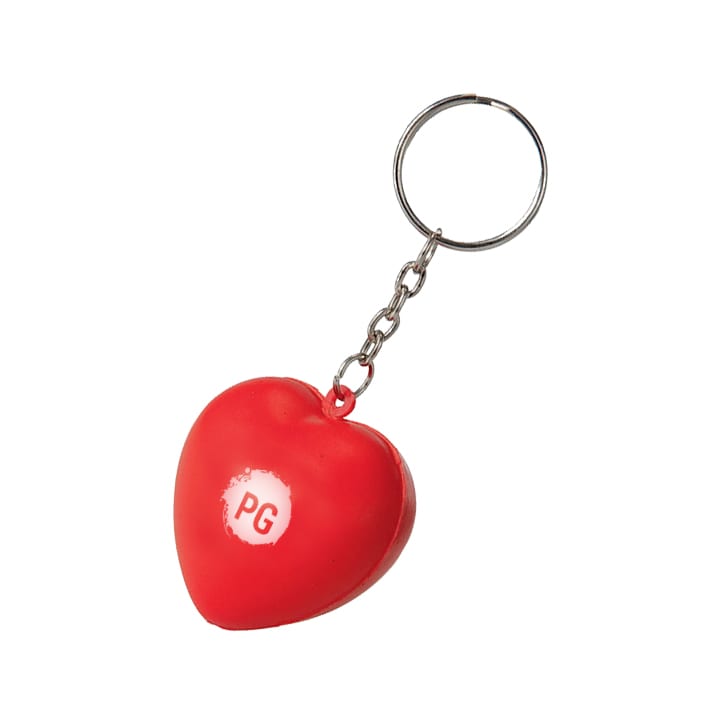 Keyring with Heart Stress Reliever