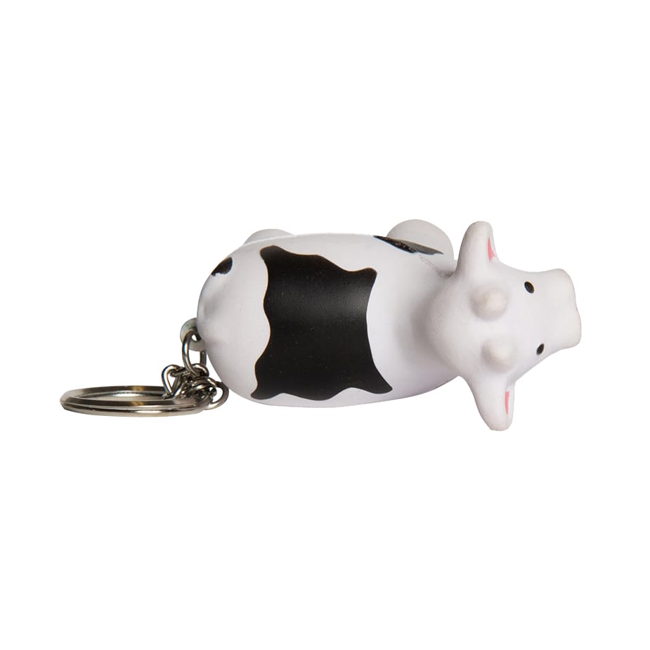 Keyring with Cow Stress Reliever