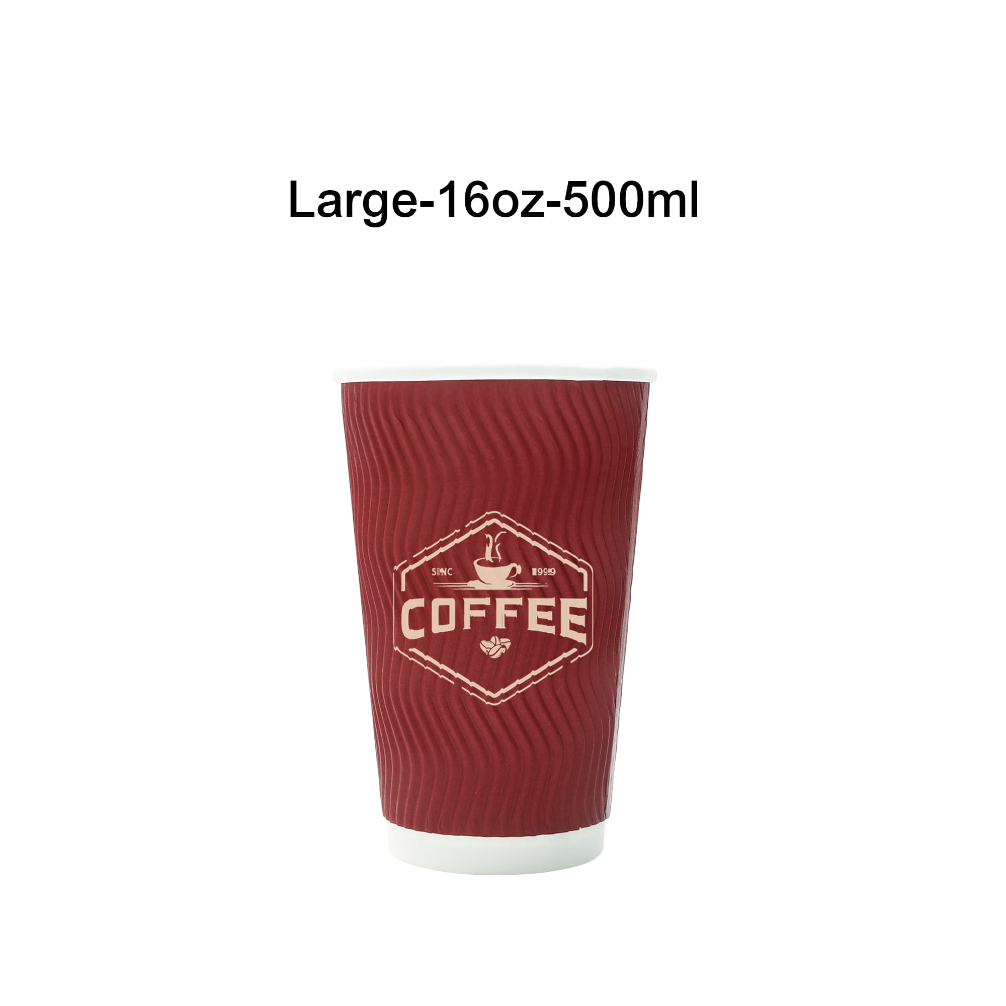 Custom Disposable Corrugated Double Wall Paper Cups