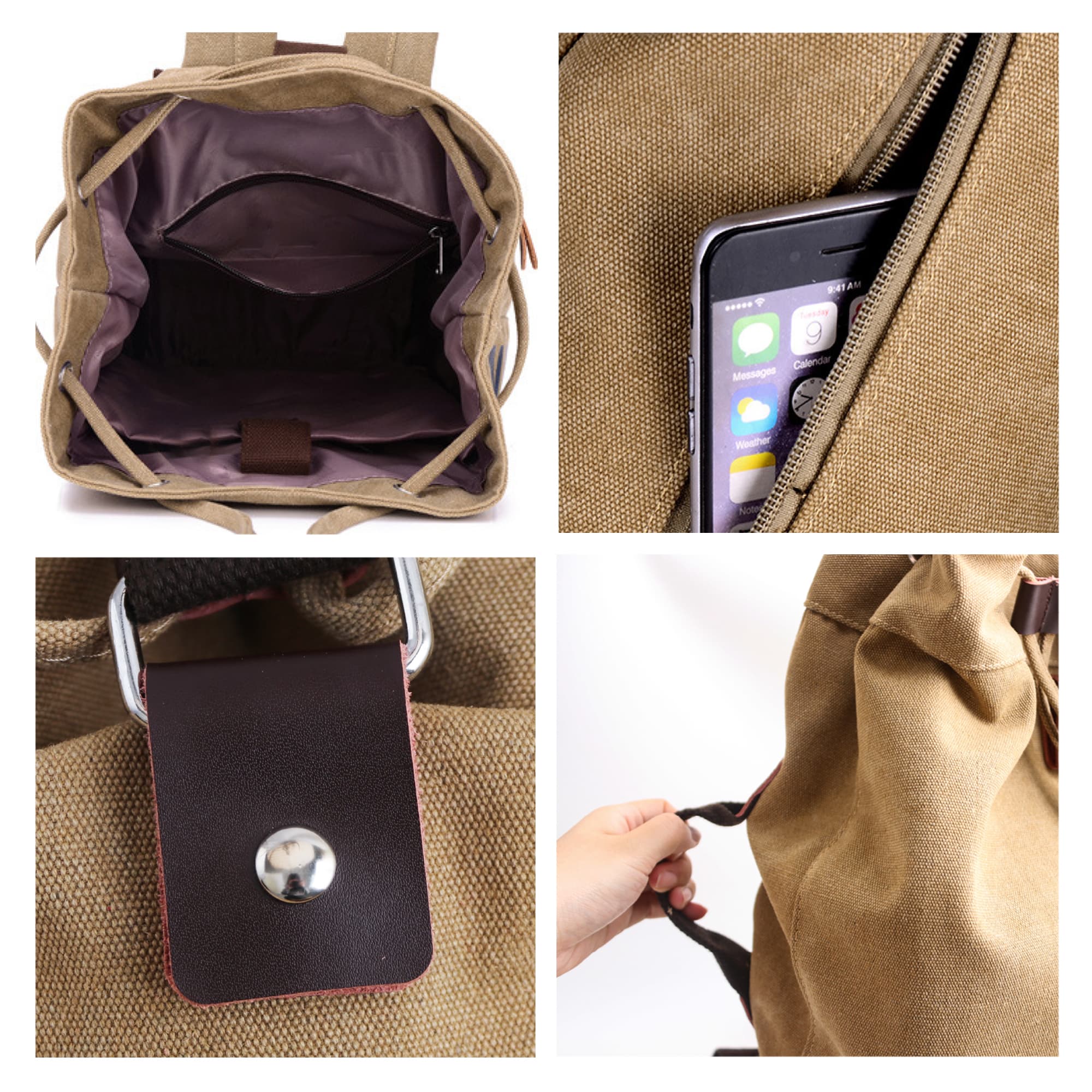 Canvas Bucket Backpack