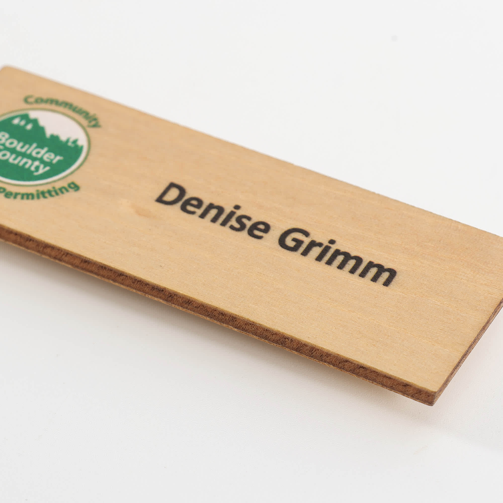 Wooden Name Badge