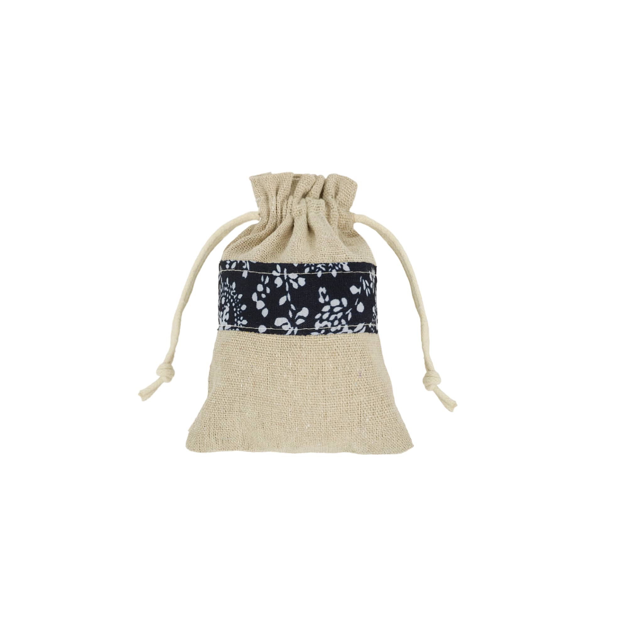 Cotton Linen Patchwork Drawstring Bags