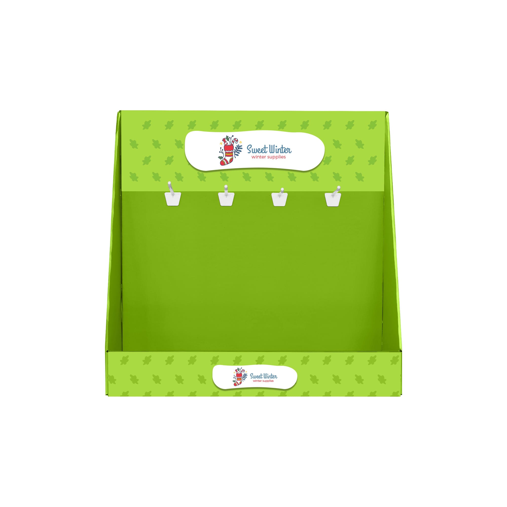 Corrugated Cardboard Counter Hooks Display