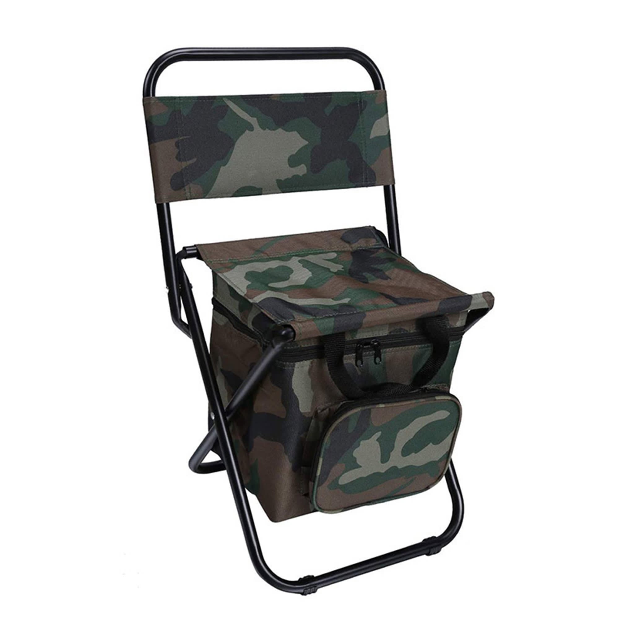 Adult Foldable Camping Chair with Cooler Bag
