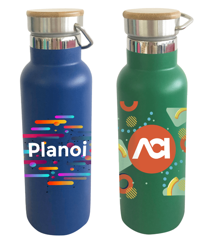 500ml Double Wall Vacuum Bottle with Bamboo Lid