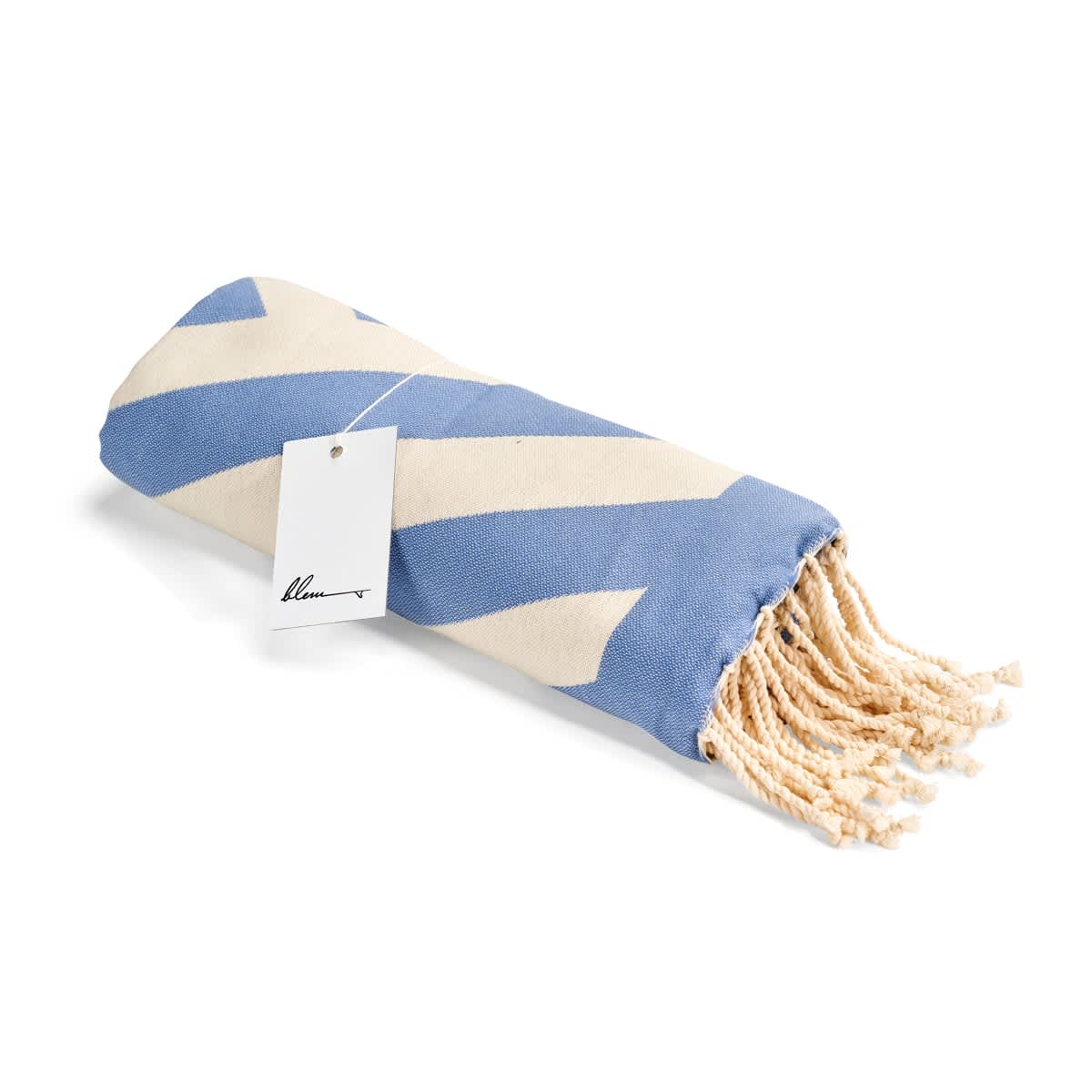 Zigzag Blue Beach Towel