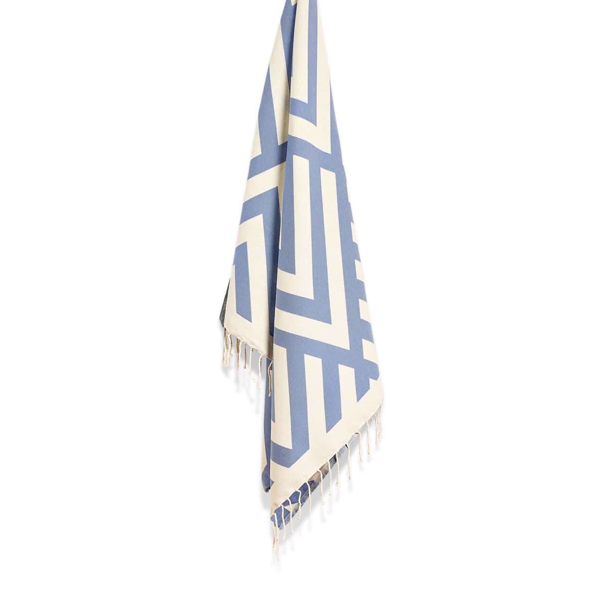 Zigzag Blue Beach Towel