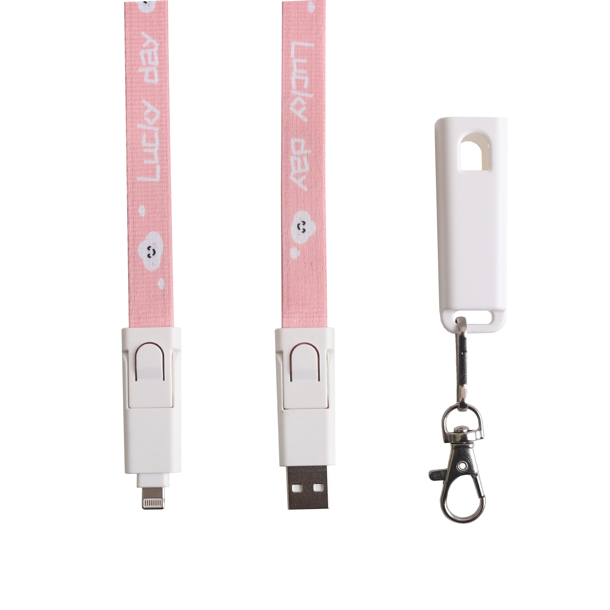 6 in 1 Polyester Lanyard Charging Cable