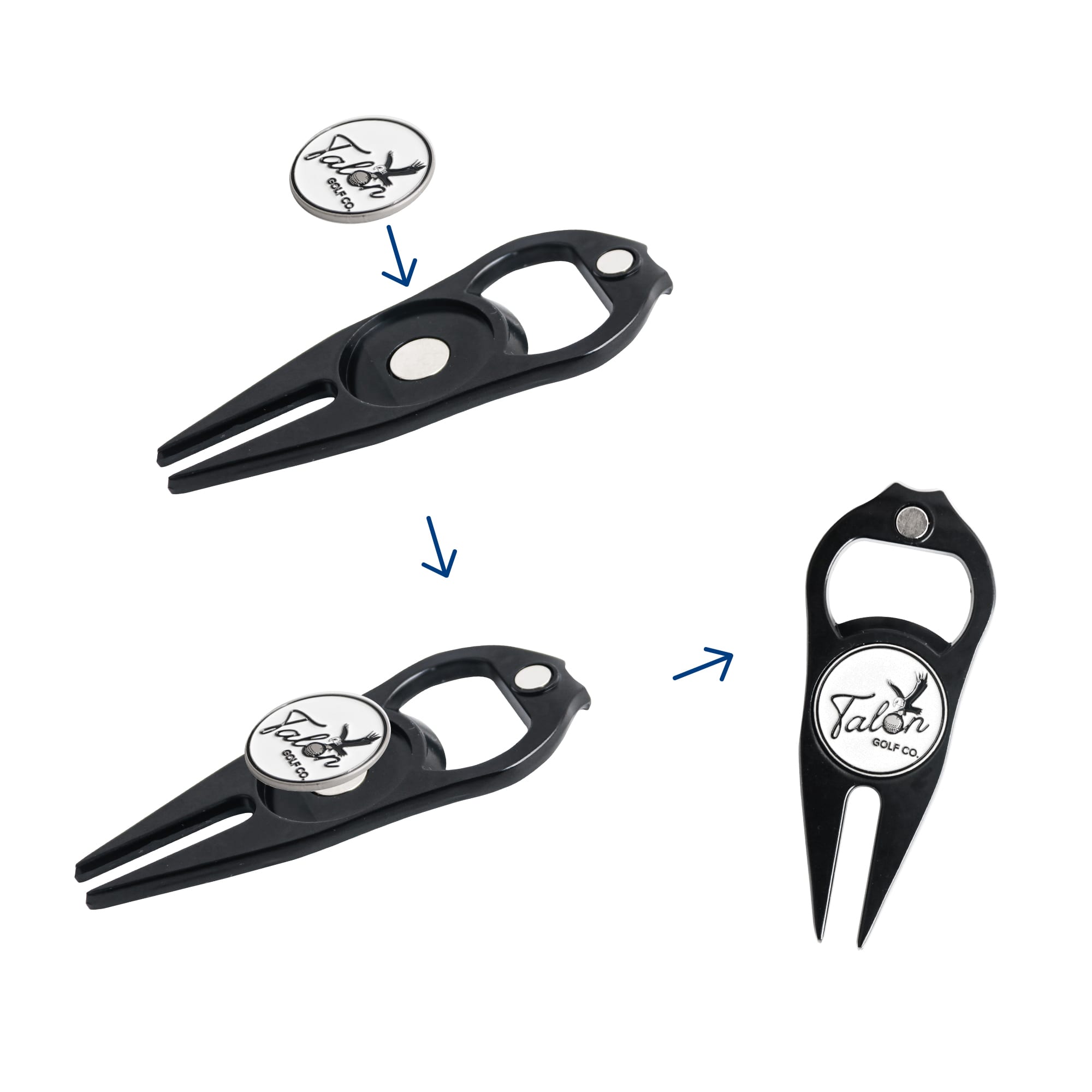 Golf Divot with Ball Marker and Bottle Opener