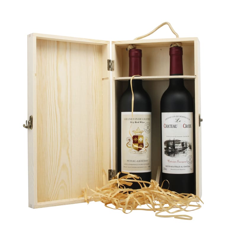 Double Bottle Wooden Wine Box
