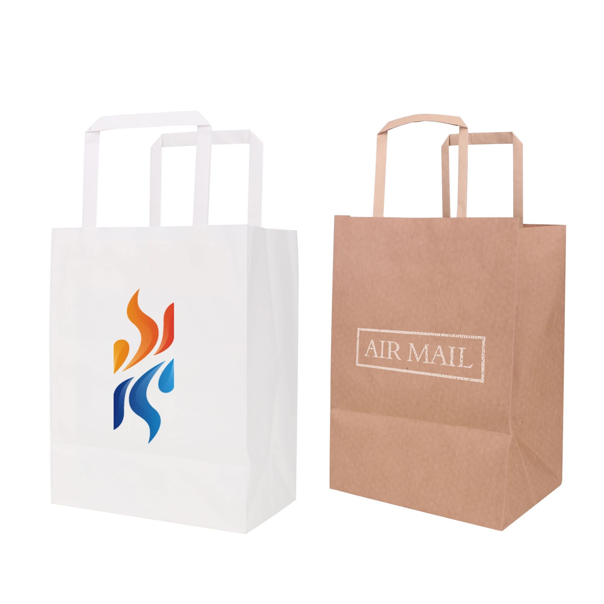 Flat Handle Kraft Paper Bag(150x170x150mm)