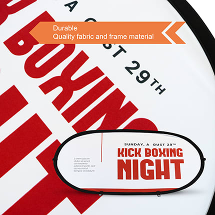 Oval Shaped Pop Up Banners (Large)