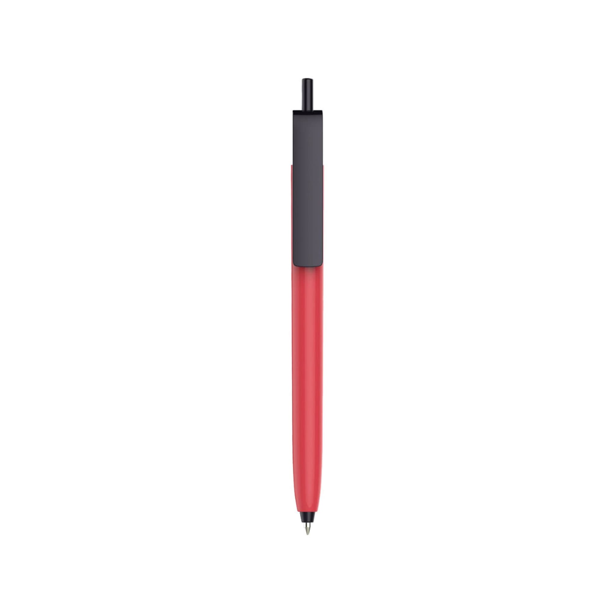 Push Button Pen - Colour Barrel with Black Cap