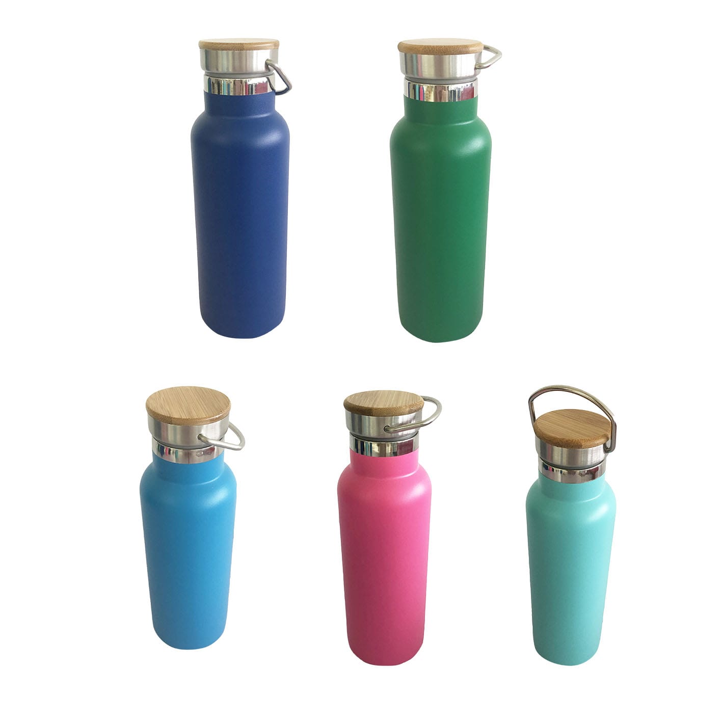 500ml Double Wall Vacuum Bottle with Bamboo Lid